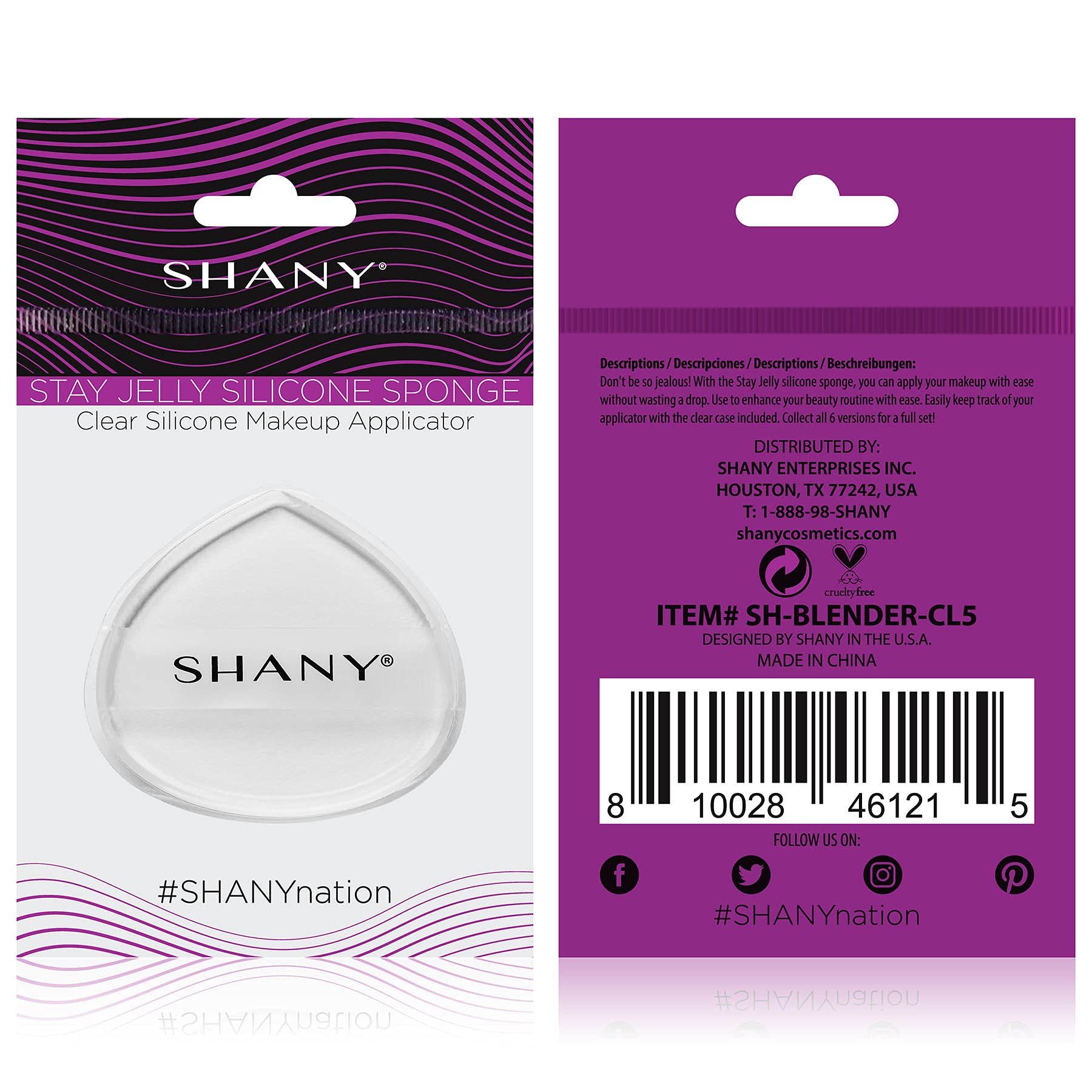 Foto 4 pulgar | Esponja Para Mezclar Maquillaje Shany Stay Jelly Silicone Clear - Venta Internacional.