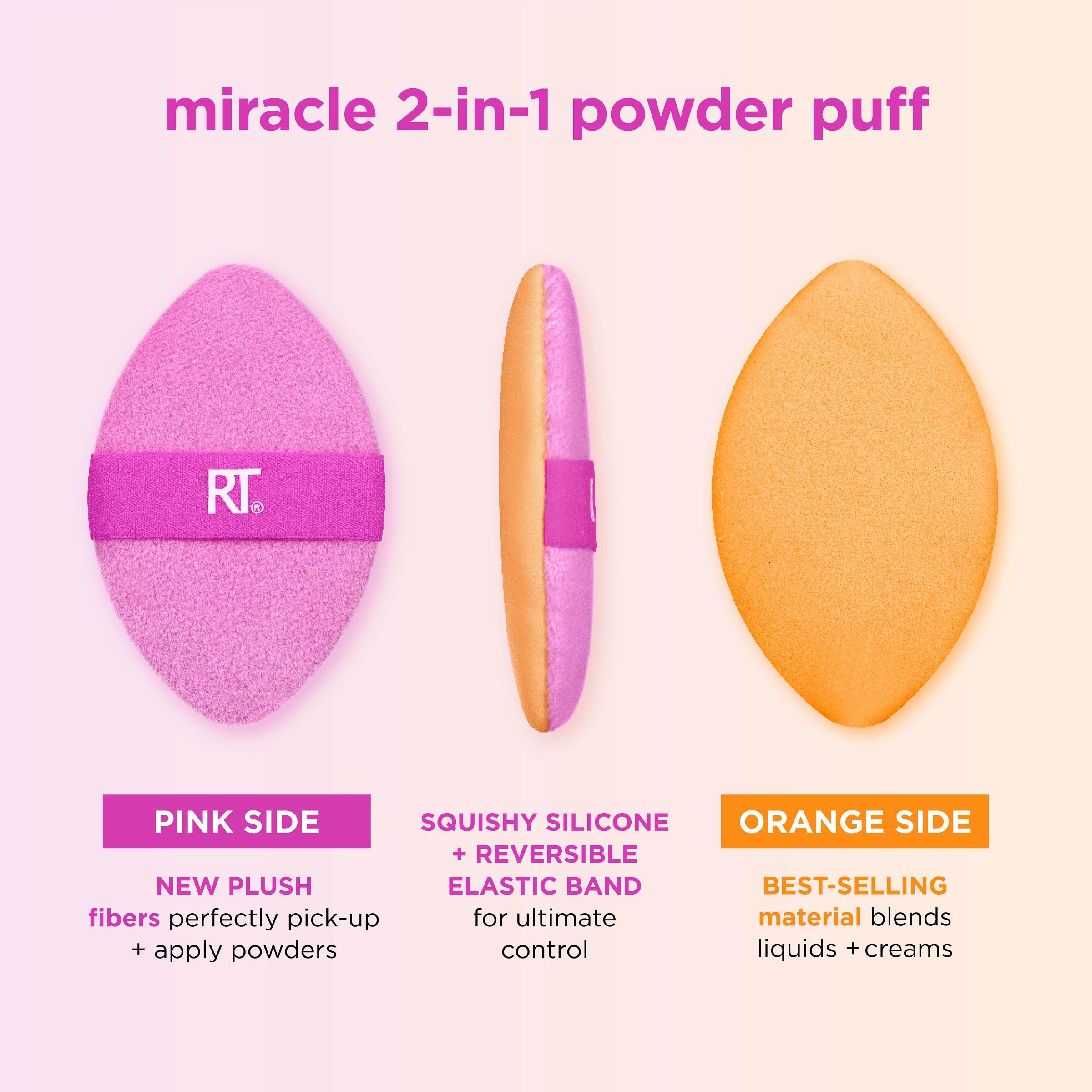 Foto 4 pulgar | Mezcla De Maquillaje Puff Real Techniques Miracle 2 En 1 X2 - Venta Internacional.