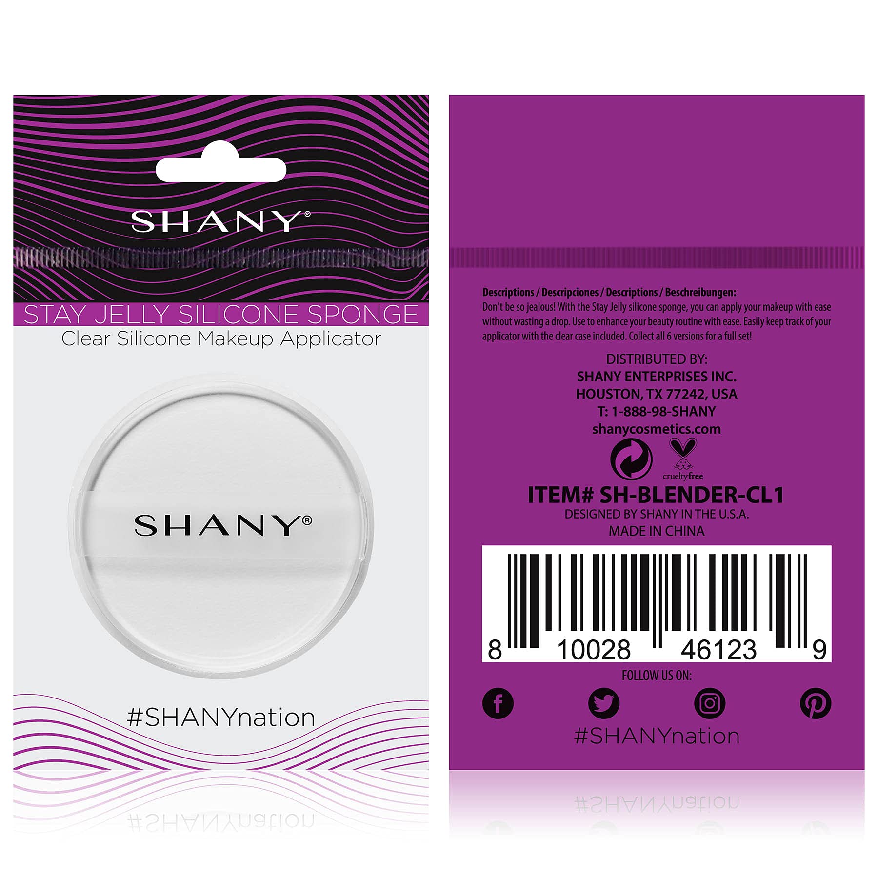 Foto 4 pulgar | Esponja Para Mezclar Maquillaje Shany Stay Jelly Silicone Clear X2 - Venta Internacional.