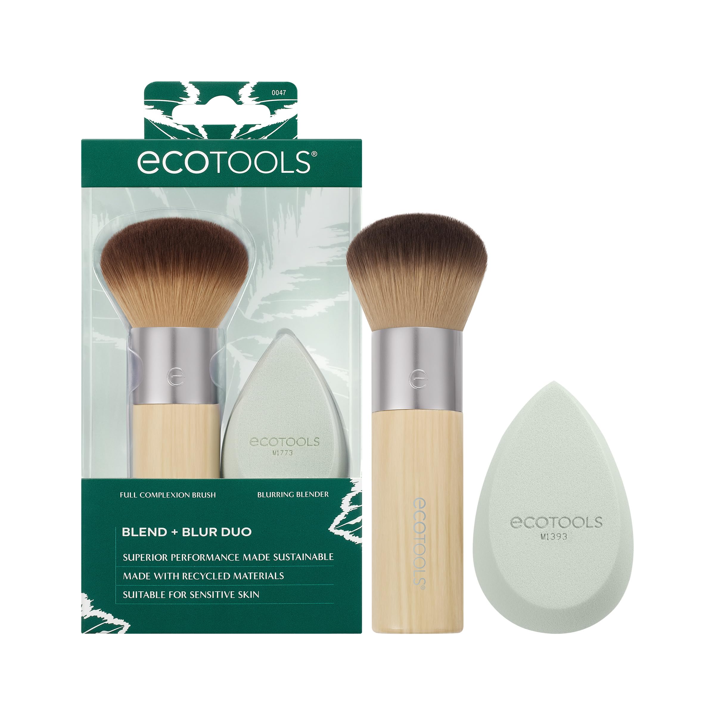 Foto 2 pulgar | Dúo De Brochas Y Esponjas De Maquillaje Ecotools Blend + Blur, 2 Unidades - Venta Internacional.