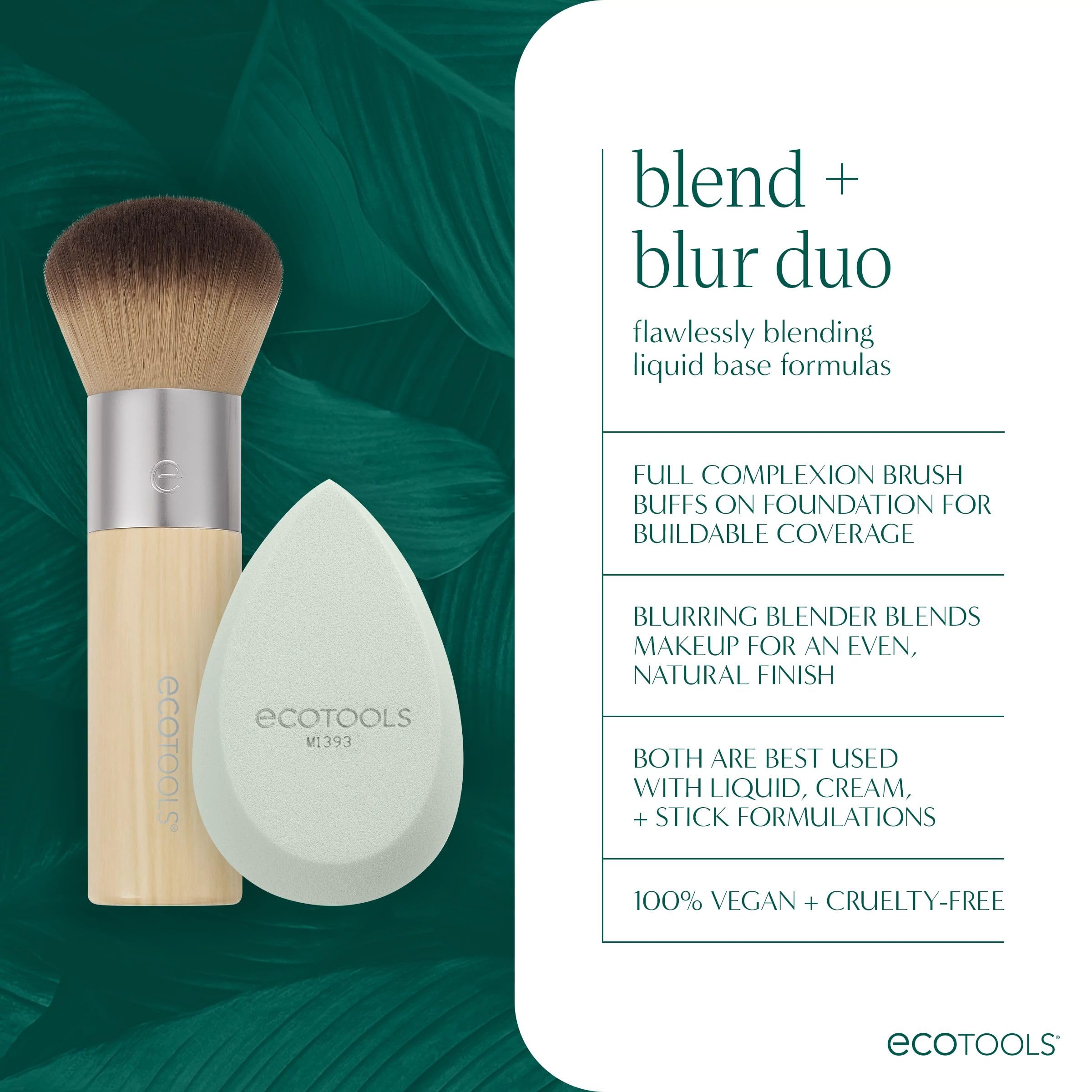 Foto 4 pulgar | Dúo De Brochas Y Esponjas De Maquillaje Ecotools Blend + Blur, 2 Unidades - Venta Internacional.