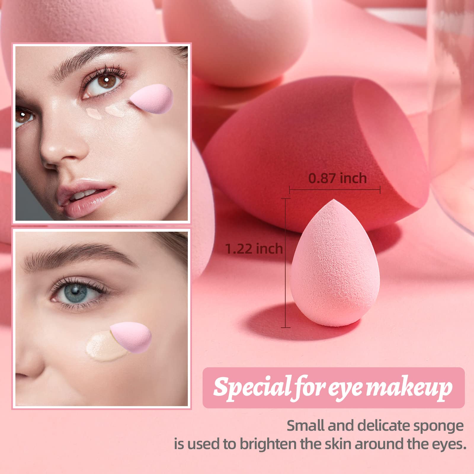 Foto 4 | Set De Esponjas De Maquillaje Bs-mall Blender Sponges, 7 Unidades+1 Mini - Venta Internacional.