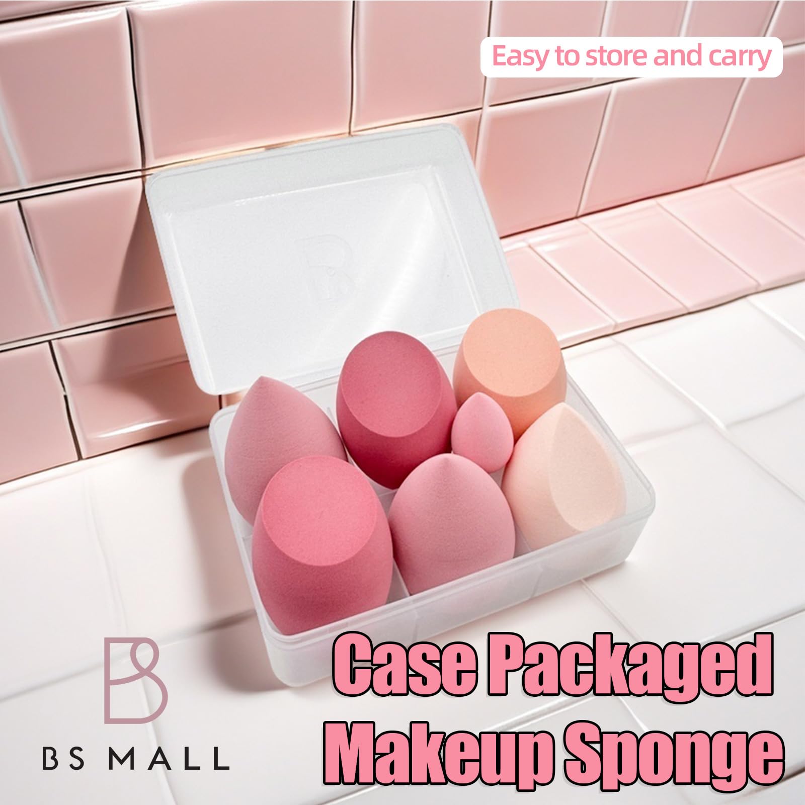 Foto 6 pulgar | Set De Esponjas De Maquillaje Bs-mall Blender Sponges, 7 Unidades+1 Mini - Venta Internacional.