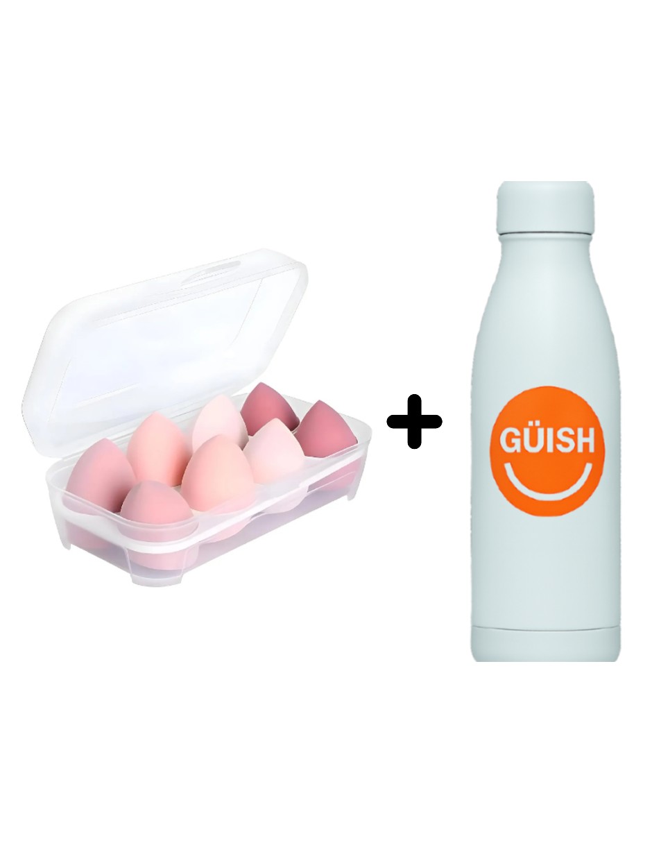 Foto 2 pulgar | 8 Esponjas Para Maquillaje Facial  Con Caja + Gratis Termo Güish De Regalo