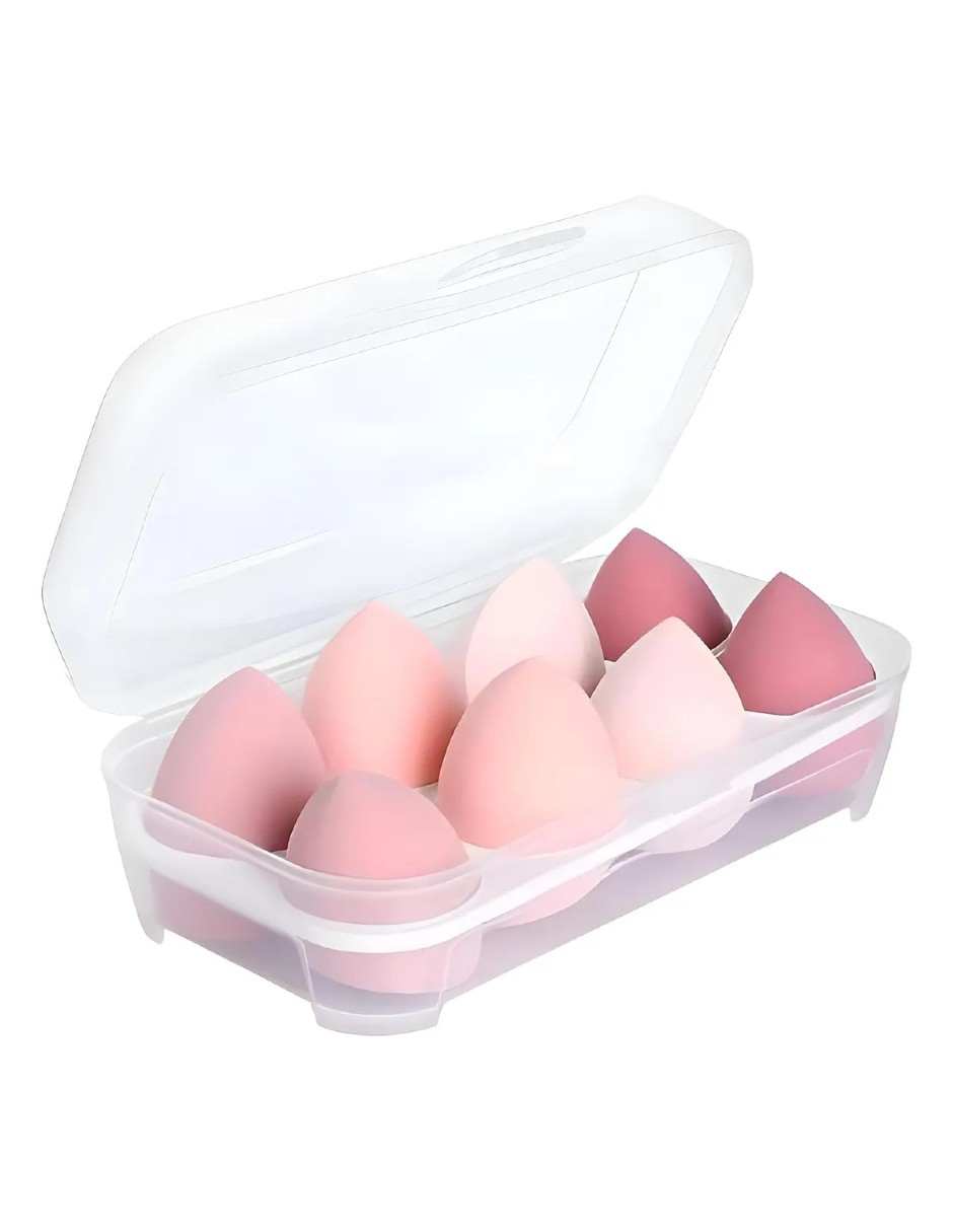 Foto 3 pulgar | 8 Esponjas Para Maquillaje Facial  Con Caja + Gratis Termo Güish De Regalo