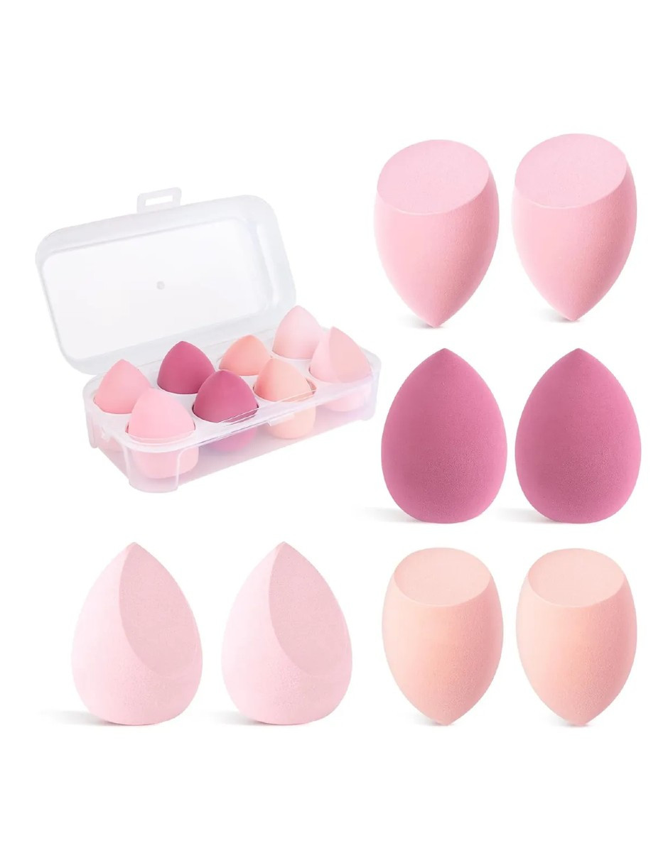 Foto 4 pulgar | 8 Esponjas Para Maquillaje Facial  Con Caja + Gratis Termo Güish De Regalo
