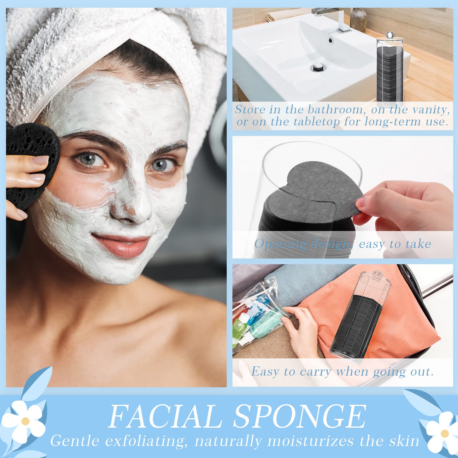 Foto 4 pulgar | Esponjas Faciales Comprimidas Sieral 120 Piezas Con Contenedor - Venta Internacional.