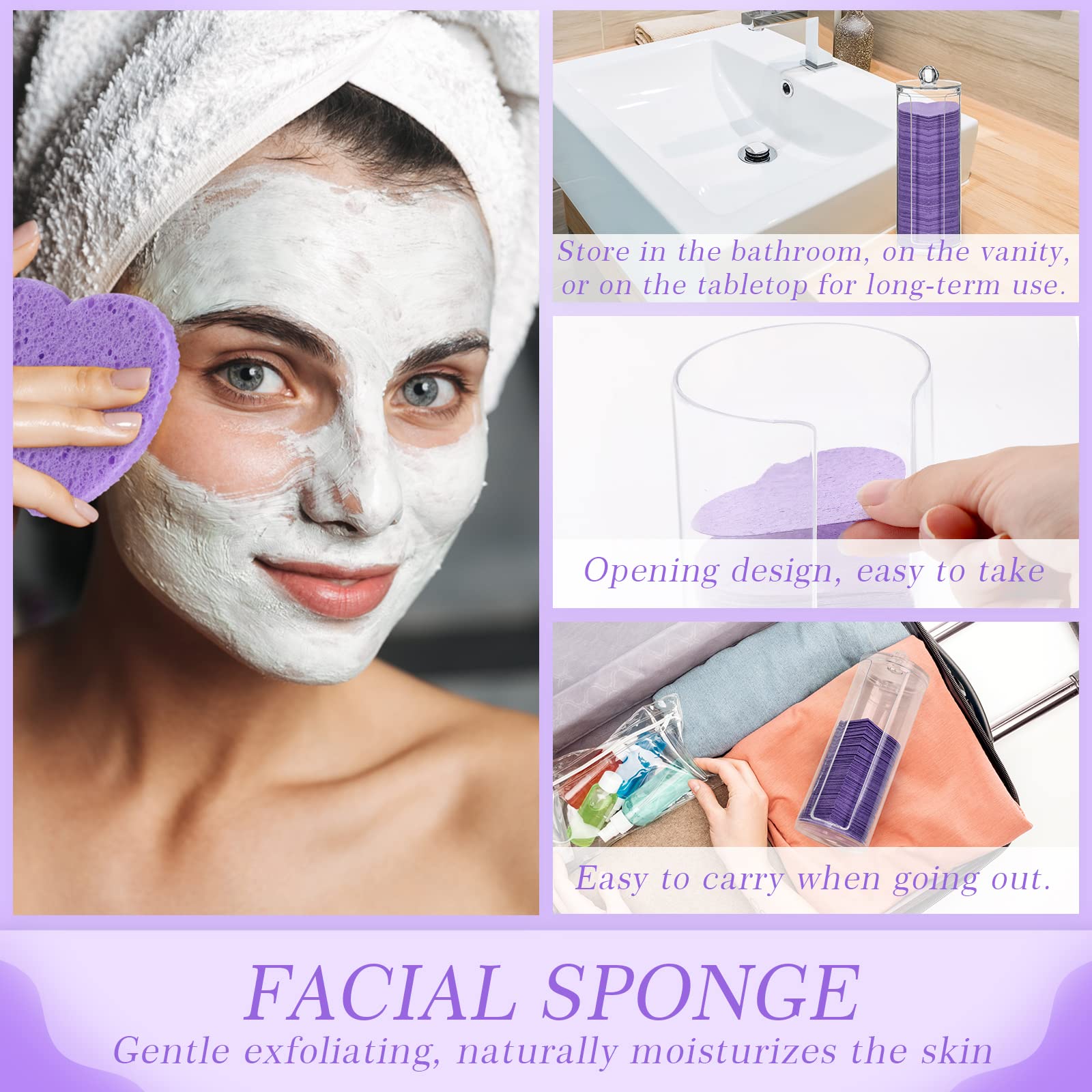 Foto 4 pulgar | Esponjas Faciales Comprimidas Sieral 120 Piezas Con Contenedor - Venta Internacional.