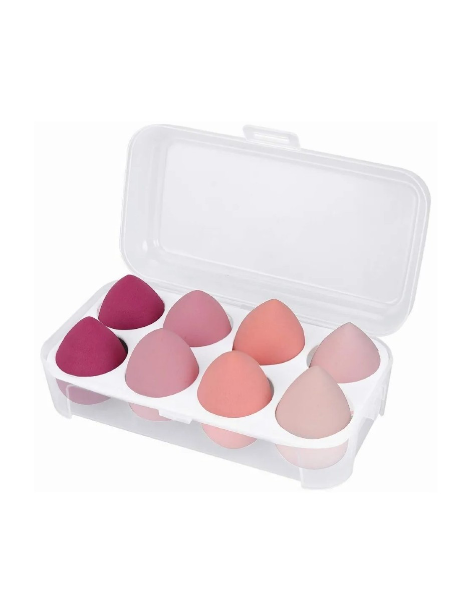 Foto 4 pulgar | Kit Esponja Maquillaje 8 Piezas Color Rosa Con Caja + Gratis Termo Güish De Regalo