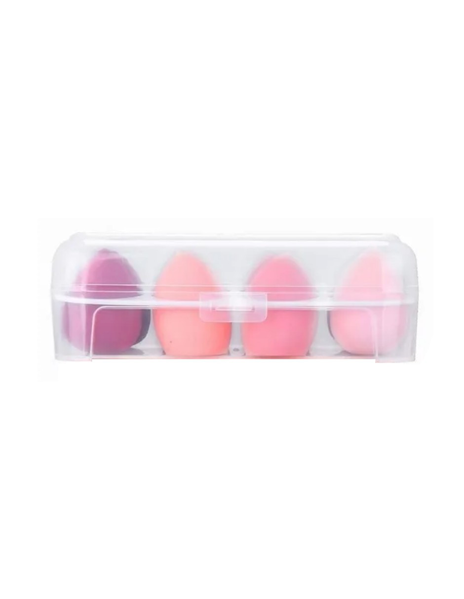 Foto 5 pulgar | Kit Esponja Maquillaje 8 Piezas Color Rosa Con Caja + Gratis Termo Güish De Regalo