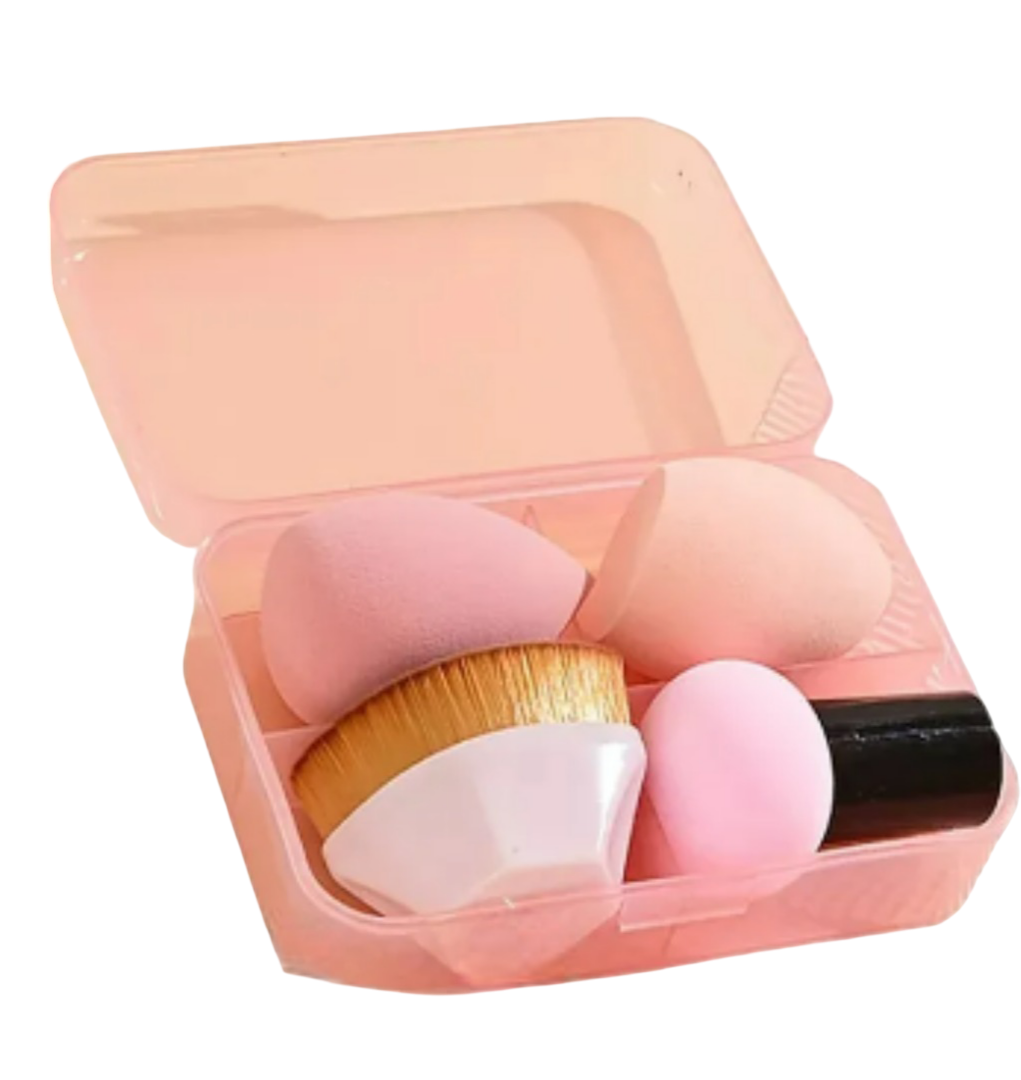 Foto 2 pulgar | Kit De Belleza Xtellar: Esponja Profesional Y Brochas Kabuki Para Maquillaje Premium