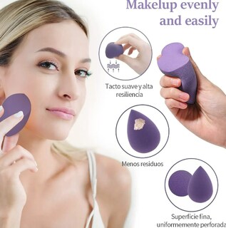 Foto 2 | Conjunto Xtellar De 4 Esponjas Premium Para Maquillaje - Diversidad Y Calidad Inigualable
