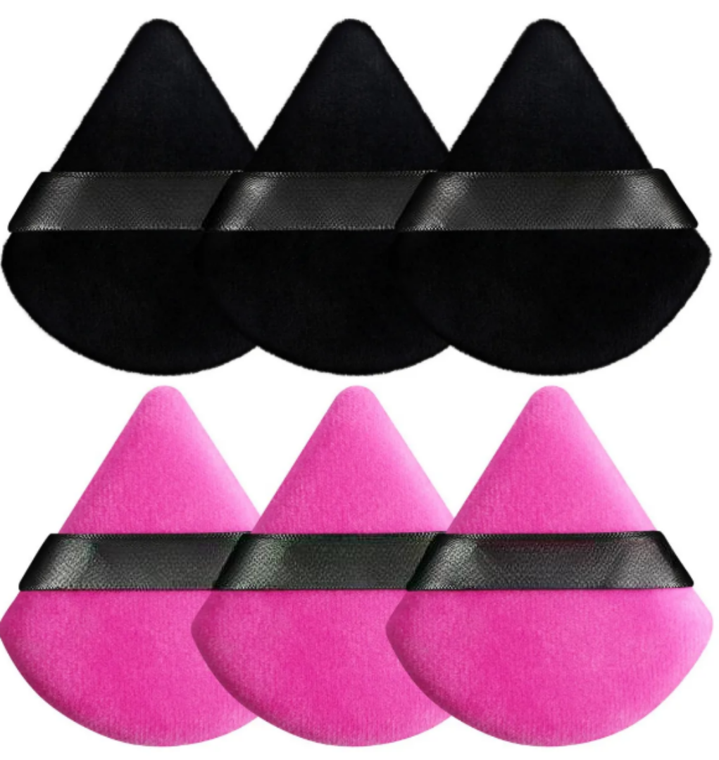Foto 2 pulgar | Xtellar Esponja Rosa Y Negro Maquillaje Profesional 6 Pcs Con Estuche – Beauty Blender Versátil