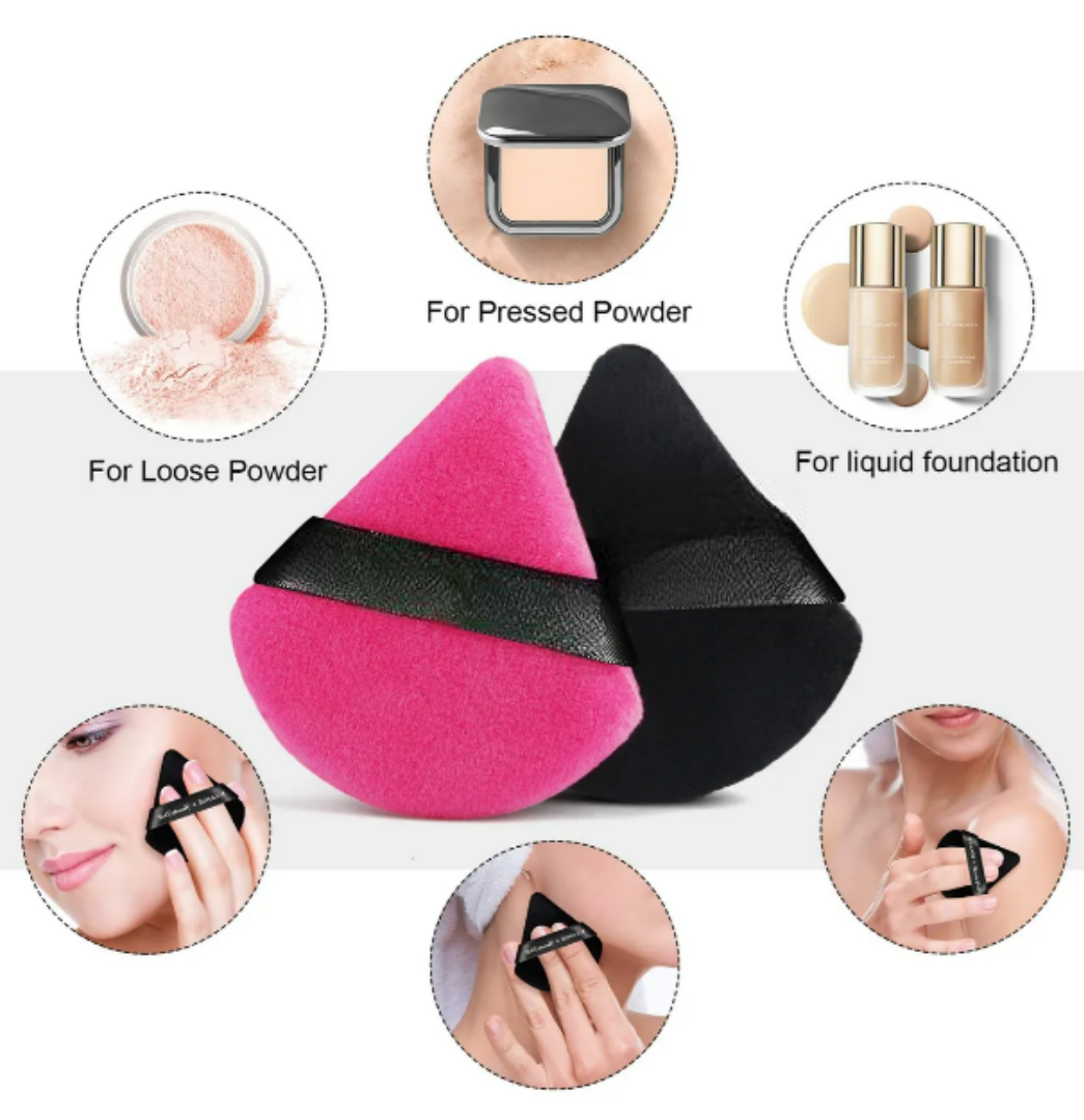 Foto 3 pulgar | Xtellar Esponja Rosa Y Negro Maquillaje Profesional 6 Pcs Con Estuche – Beauty Blender Versátil