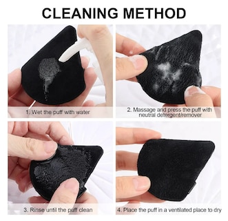 Foto 4 | Xtellar Esponja Rosa Y Negro Maquillaje Profesional 6 Pcs Con Estuche – Beauty Blender Versátil