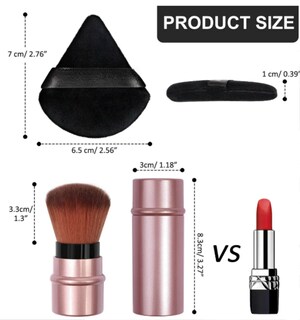 Foto 2 | Xtellar Beauty: Set De 5 Esponjas De Maquillaje Profesional Y Brocha Kabuki Retráctil
