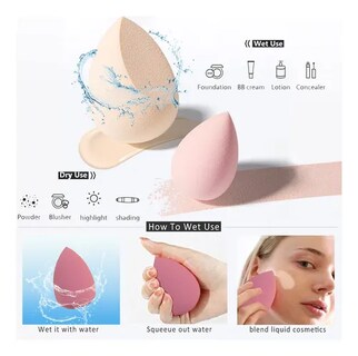 Foto 3 | 6 Esponjas De Maquillaje Xtellar Para Base Con Mini Esponja Y Soport