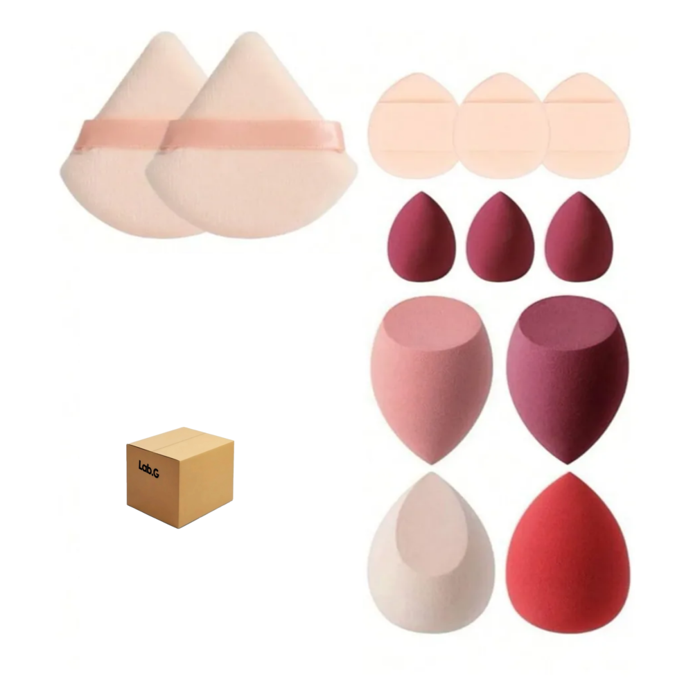 Foto 2 pulgar | Esponja Maquillaje En Polvo 12 Pcs Beauty Blender Con Caja Lab.g  Multicolor