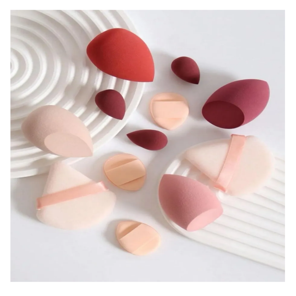 Foto 4 pulgar | Esponja Maquillaje En Polvo 12 Pcs Beauty Blender Con Caja Lab.g  Multicolor