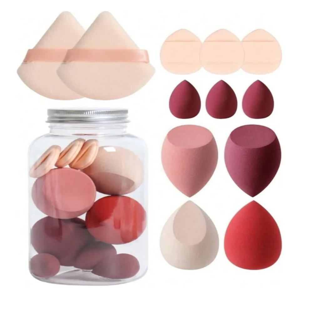 Foto 6 pulgar | Esponja Maquillaje En Polvo 12 Pcs Beauty Blender Con Caja Lab.g  Multicolor