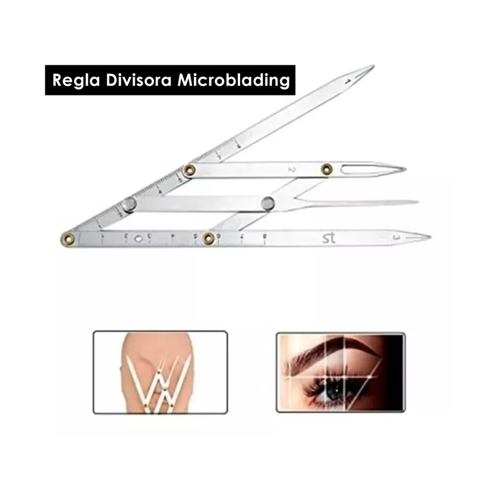 Foto 4 pulgar | Regla Divisora Microblading Compas Diseño De Cejas Perfectas