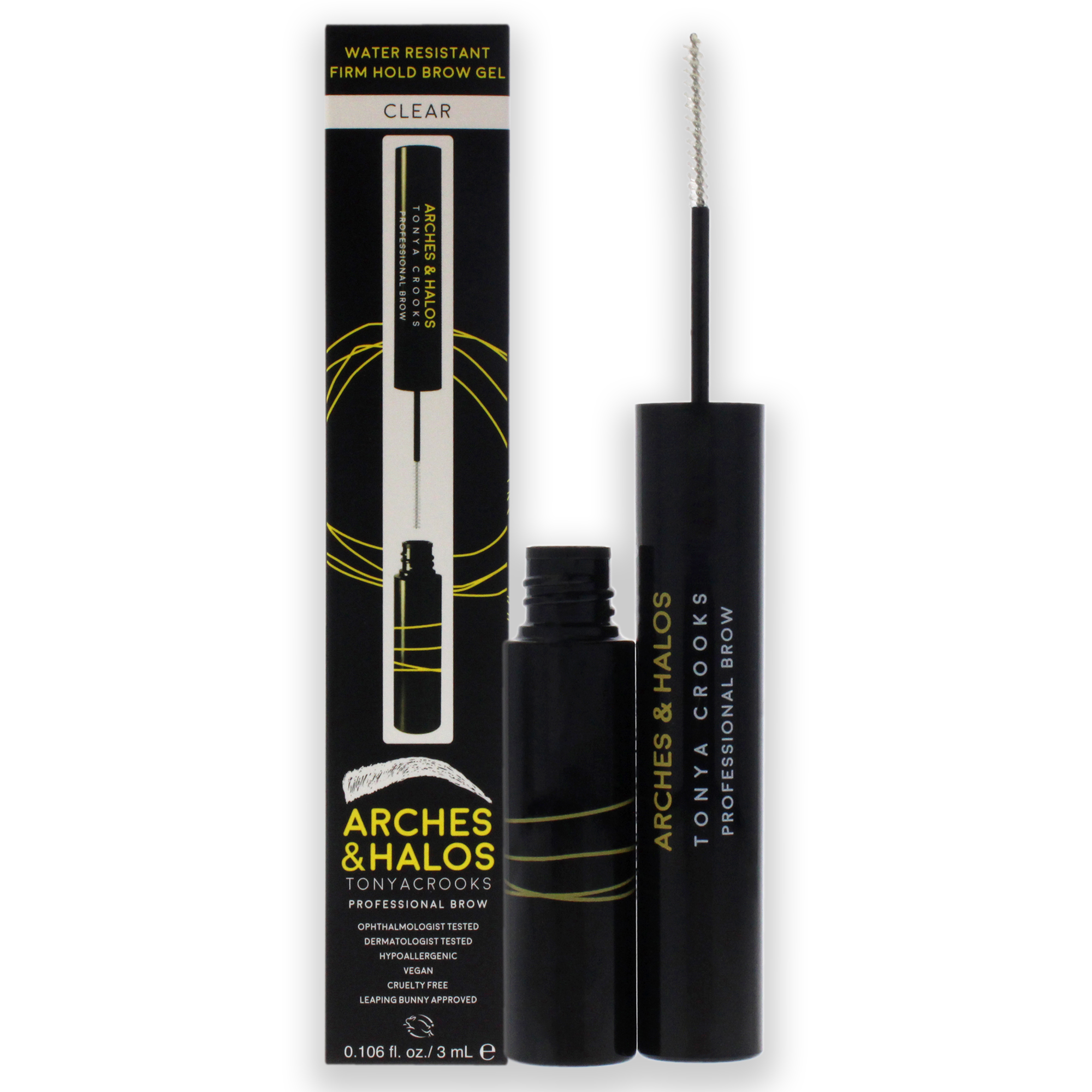 Water Resistant Firm Hold Brow Gel - Clear By Arches And Halos For Unisex - 0.106 Oz Gel