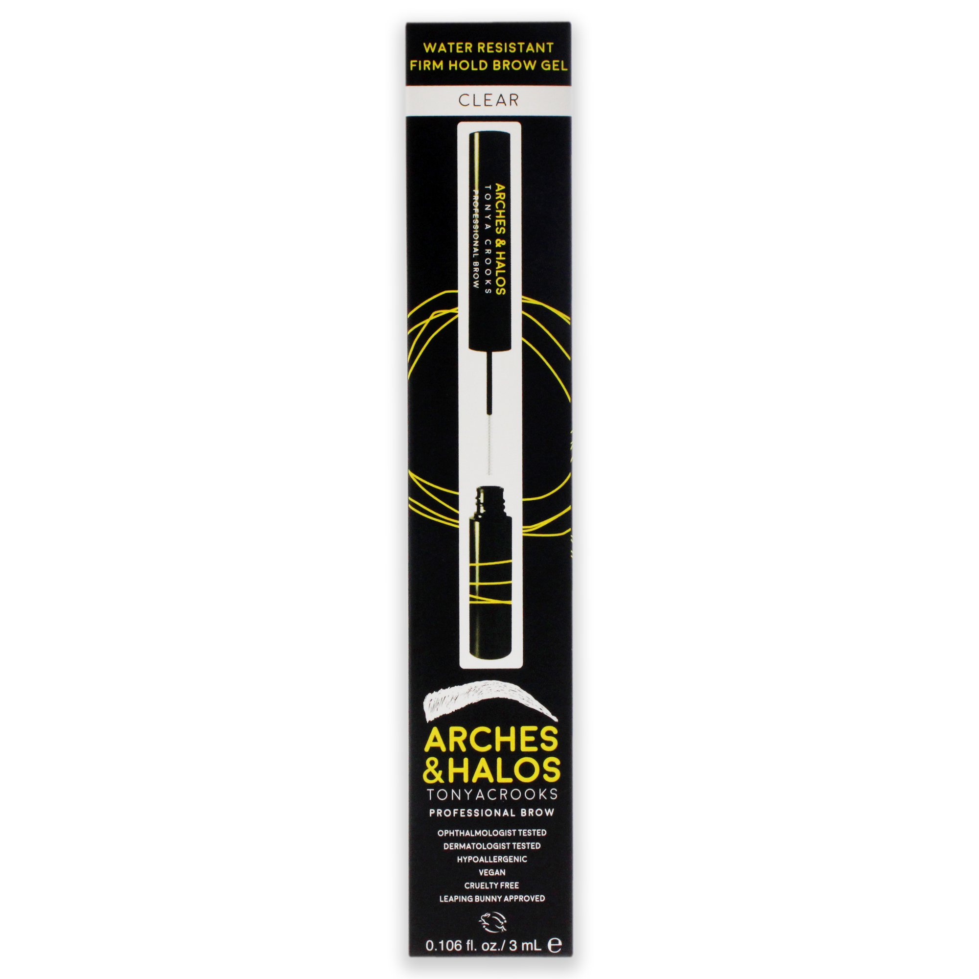 Foto 5 pulgar | Water Resistant Firm Hold Brow Gel - Clear By Arches And Halos For Unisex - 0.106 Oz Gel