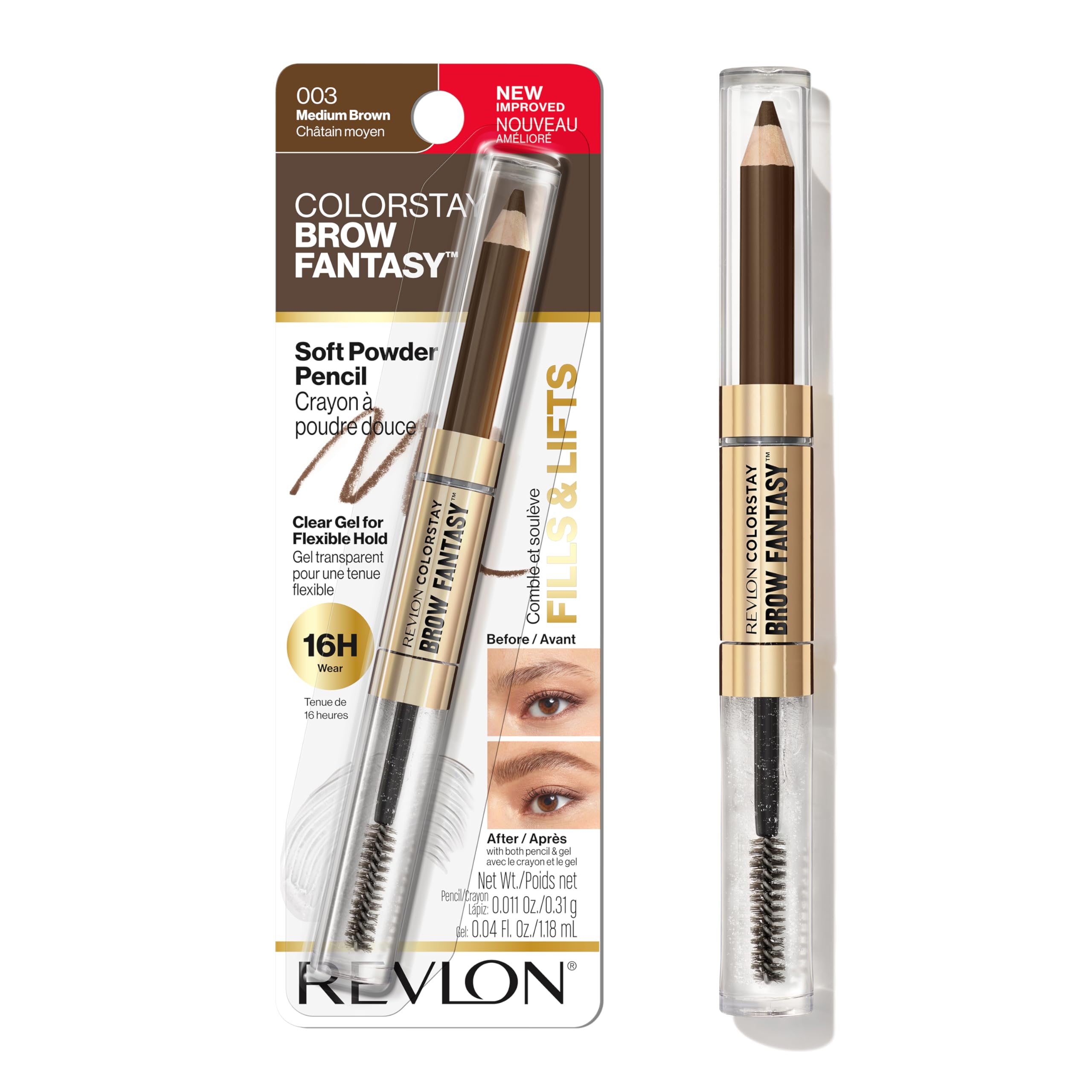 Foto 3 pulgar | Venta Internacional - Lápiz De Cejas Revlon Colorstay Brow Fantasy 103 Medium Brow