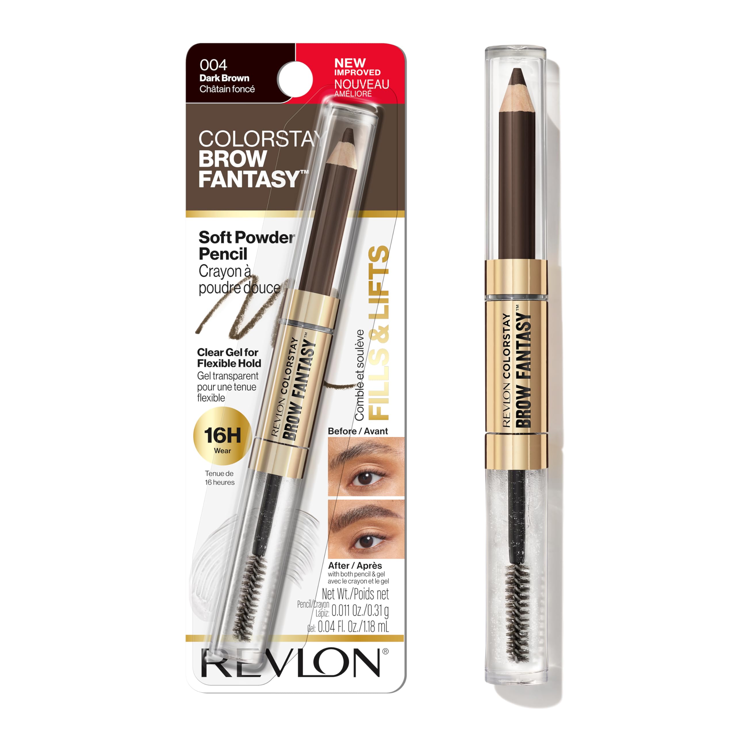 Foto 3 pulgar | Venta Internacional - Lápiz De Cejas Revlon Colorstay Brow Fantasy 104 Dark Brown