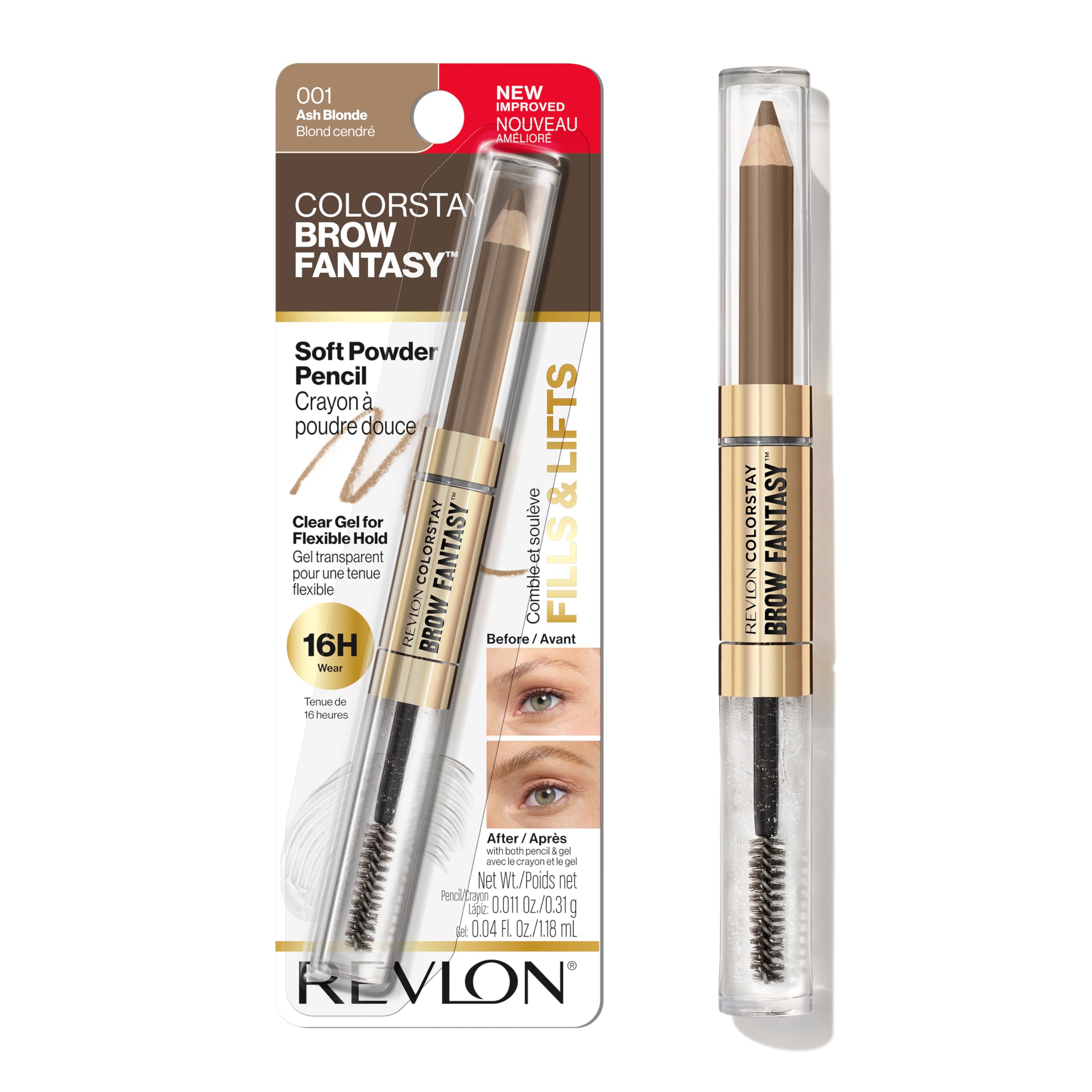 Foto 3 pulgar | Venta Internacional - Lápiz De Cejas Revlon Colorstay Brow Fantasy 101 Ash Blonde