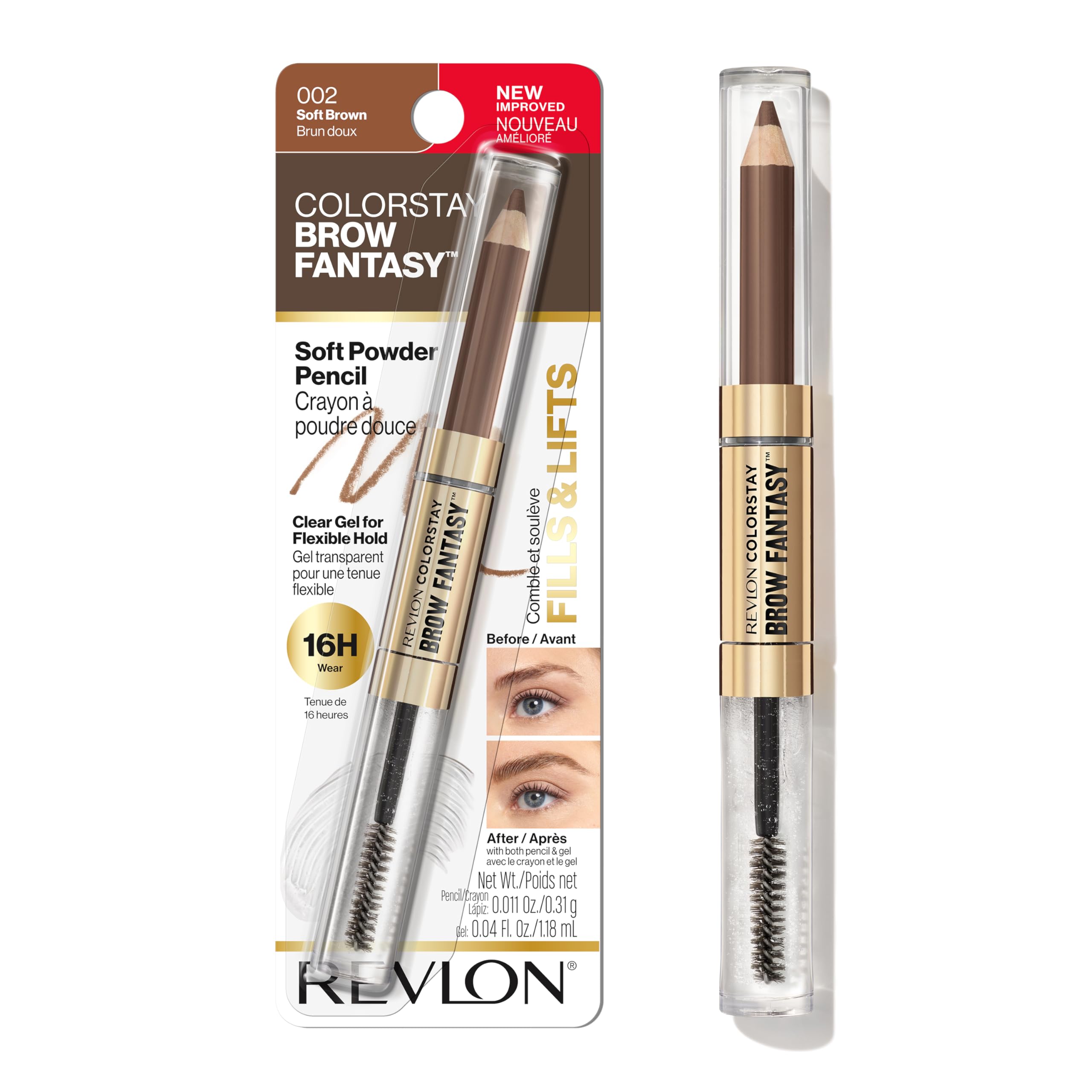 Foto 3 pulgar | Venta Internacional - Lápiz De Cejas Revlon Colorstay Brow Fantasy 102 Soft Brown