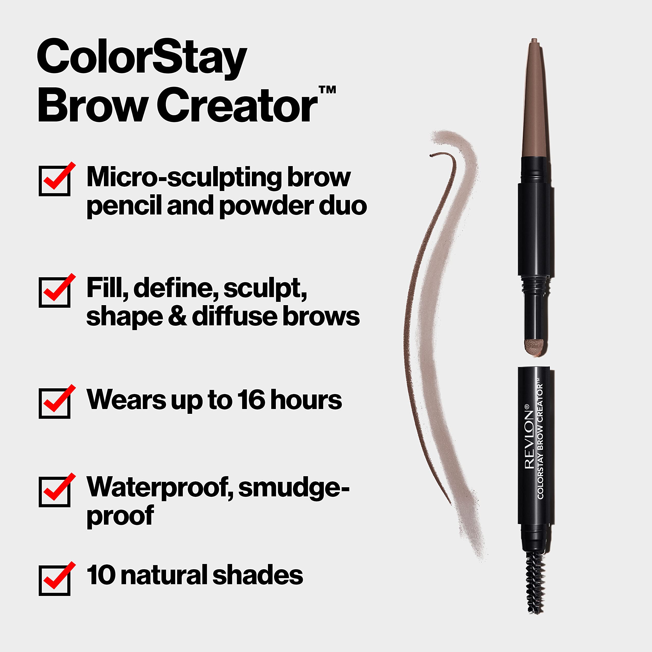 Foto 3 | Lápiz y Polvo para Cejas Revlon Colorstay Brow Creator 615 - Venta Internacional