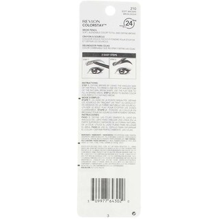 Foto 3 | Lápiz de Cejas Revlon Colorstay 210 Soft Brown Waterproof 2 Piezas - Venta Internacional
