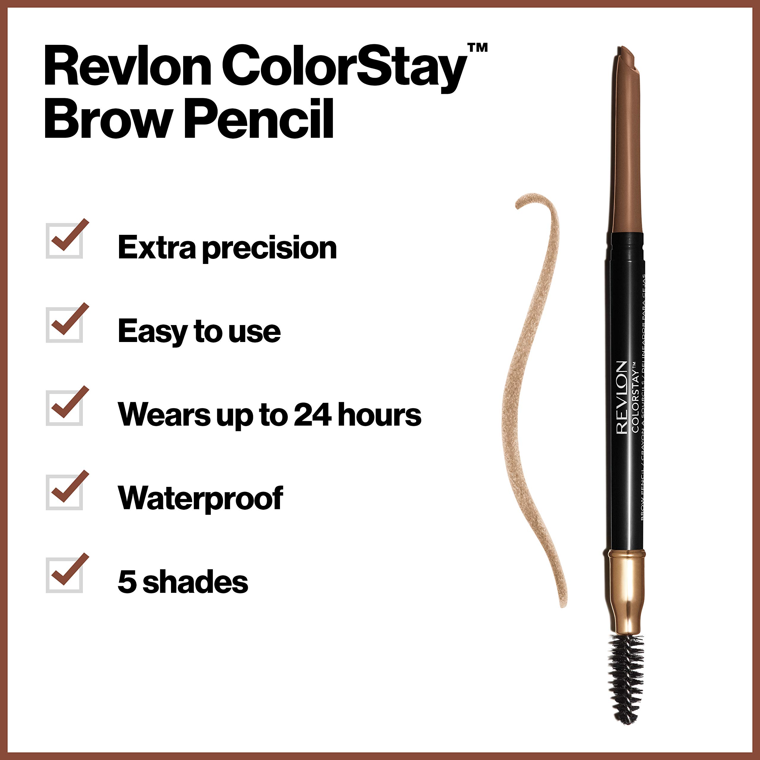 Foto 5 pulgar | Lápiz De Cejas Revlon Colorstay 210 Soft Brown - Venta Internacional