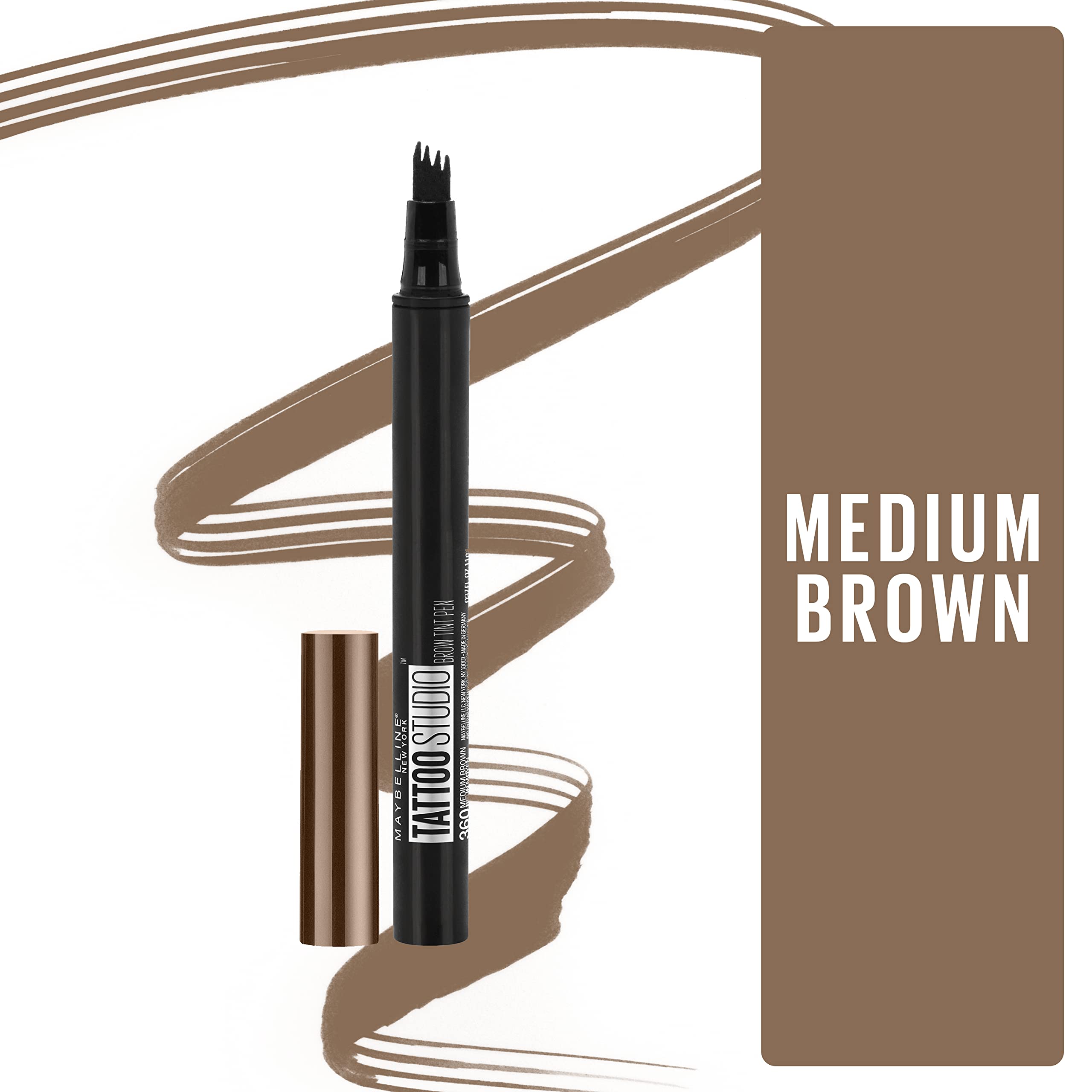 Foto 3 pulgar | Delineador Líquido Maybelline Medium Brown para Cejas-Venta Internacional