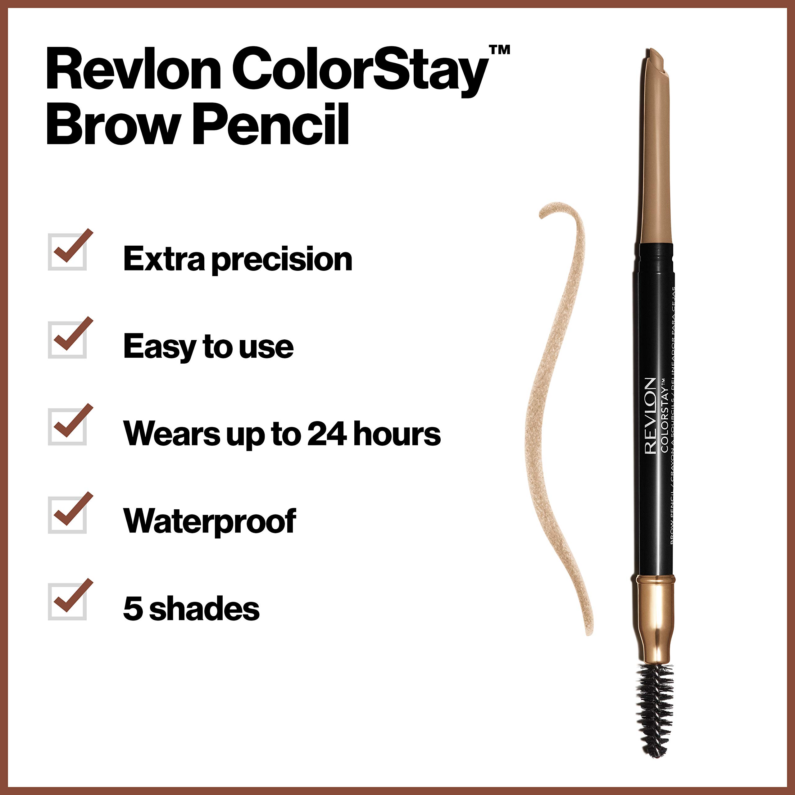 Foto 4 pulgar | Lápiz De Cejas Revlon Colorstay 205 Blonde Waterproof - Venta Internacional