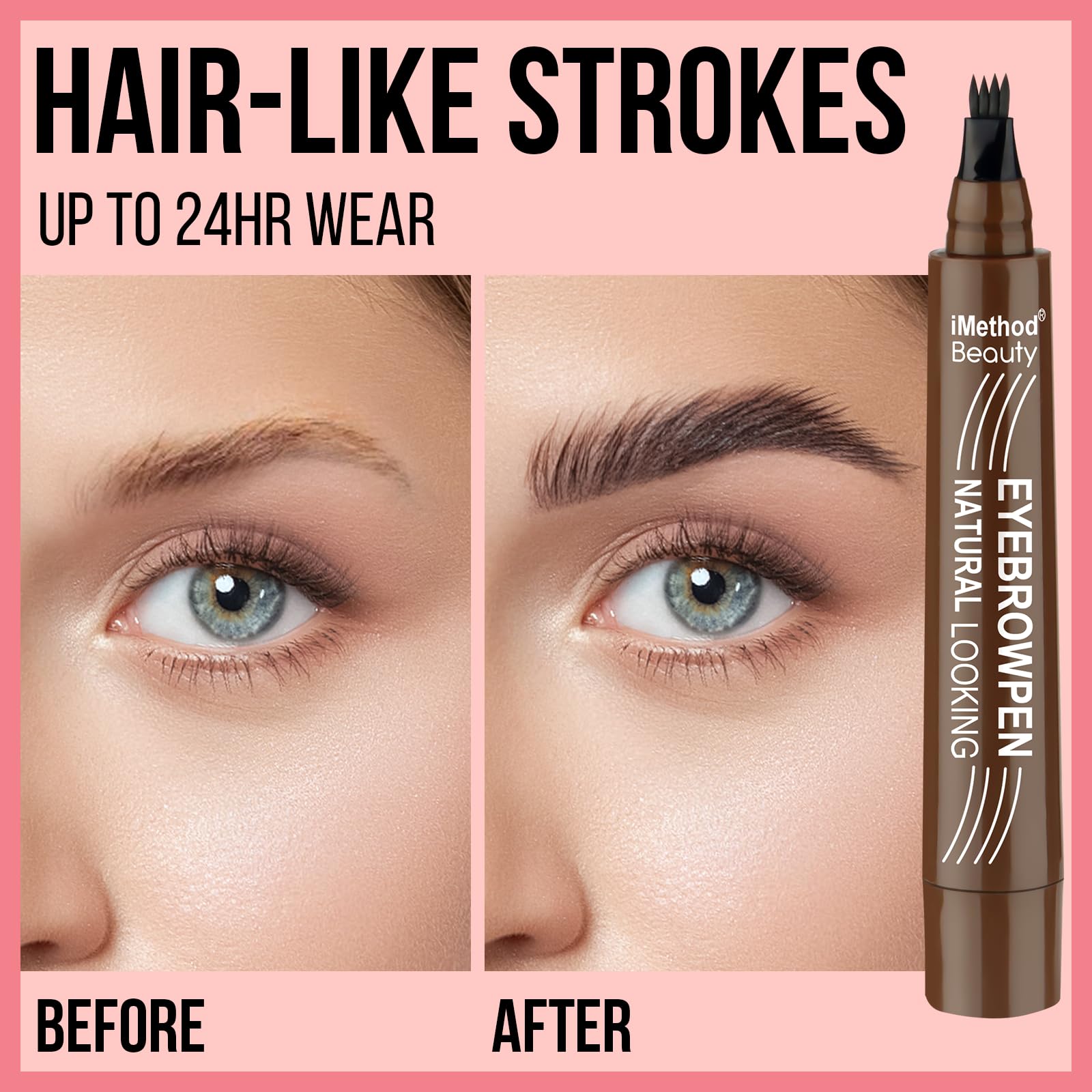 Foto 2 | Plumon para Cejas Imethod Microblading Marrón Rojizo Resistente al Agua - Venta Internacional