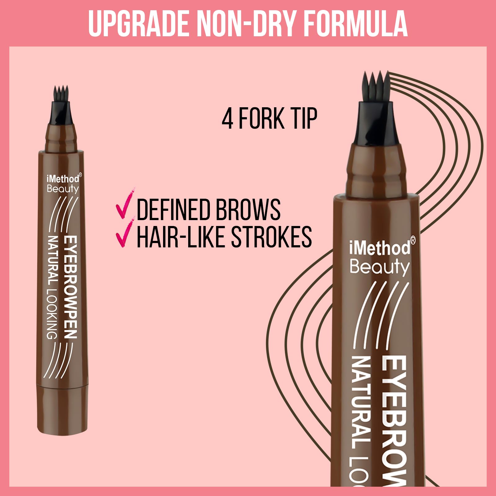 Foto 4 | Plumon para Cejas Imethod Microblading Marrón Rojizo Resistente al Agua - Venta Internacional