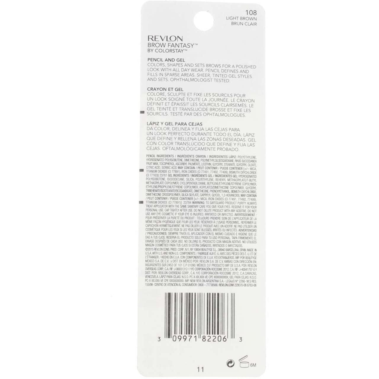 Foto 4 pulgar | Lápiz en Gel para Cejas Revlon Colorstay Marrón Claro - Venta Internacional