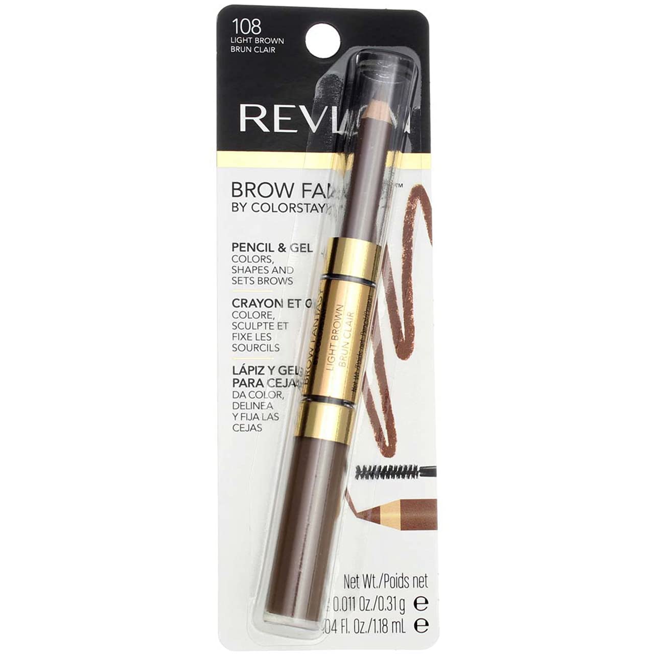 Foto 5 pulgar | Lápiz en Gel para Cejas Revlon Colorstay Marrón Claro - Venta Internacional