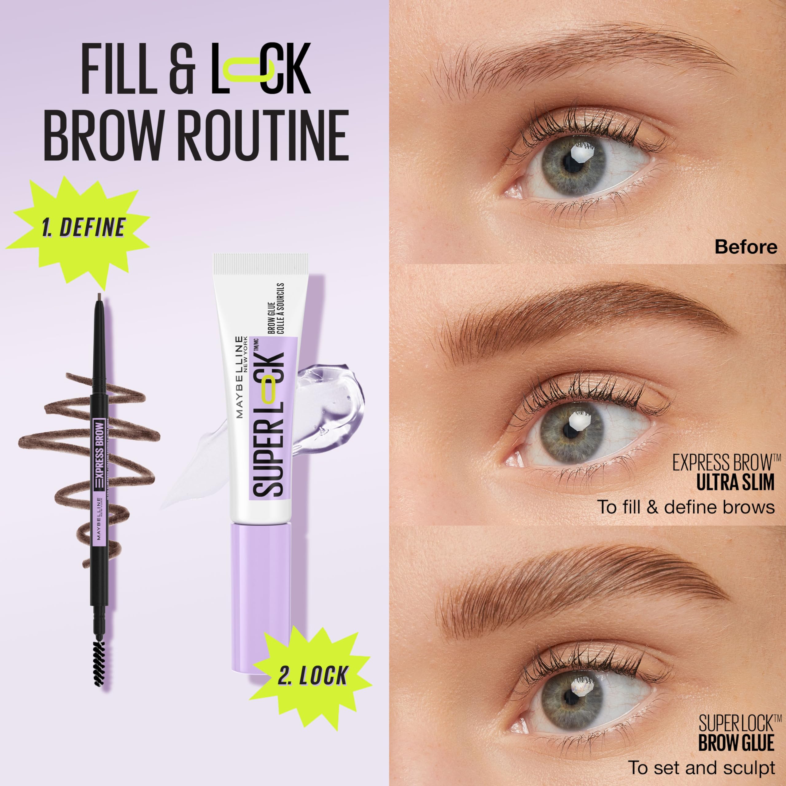 Foto 6 pulgar | Gel para Cejas Maybelline Super Lock Brow Glue Transparente 24 Horas - Venta Internacional