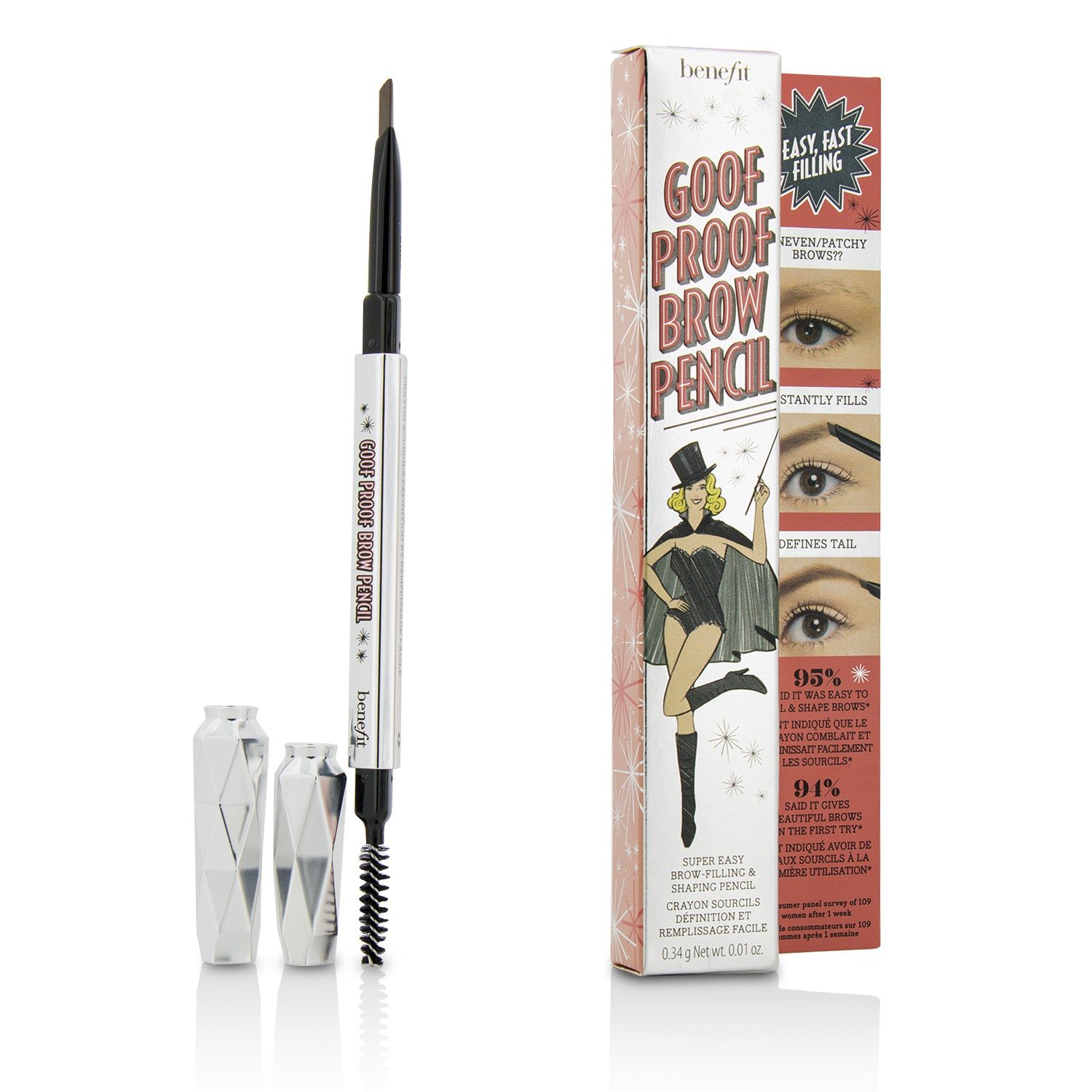 Foto 2 | Lápiz de Cejas Benefit Goof Proof Medium 0.3 ml - Venta Internacional