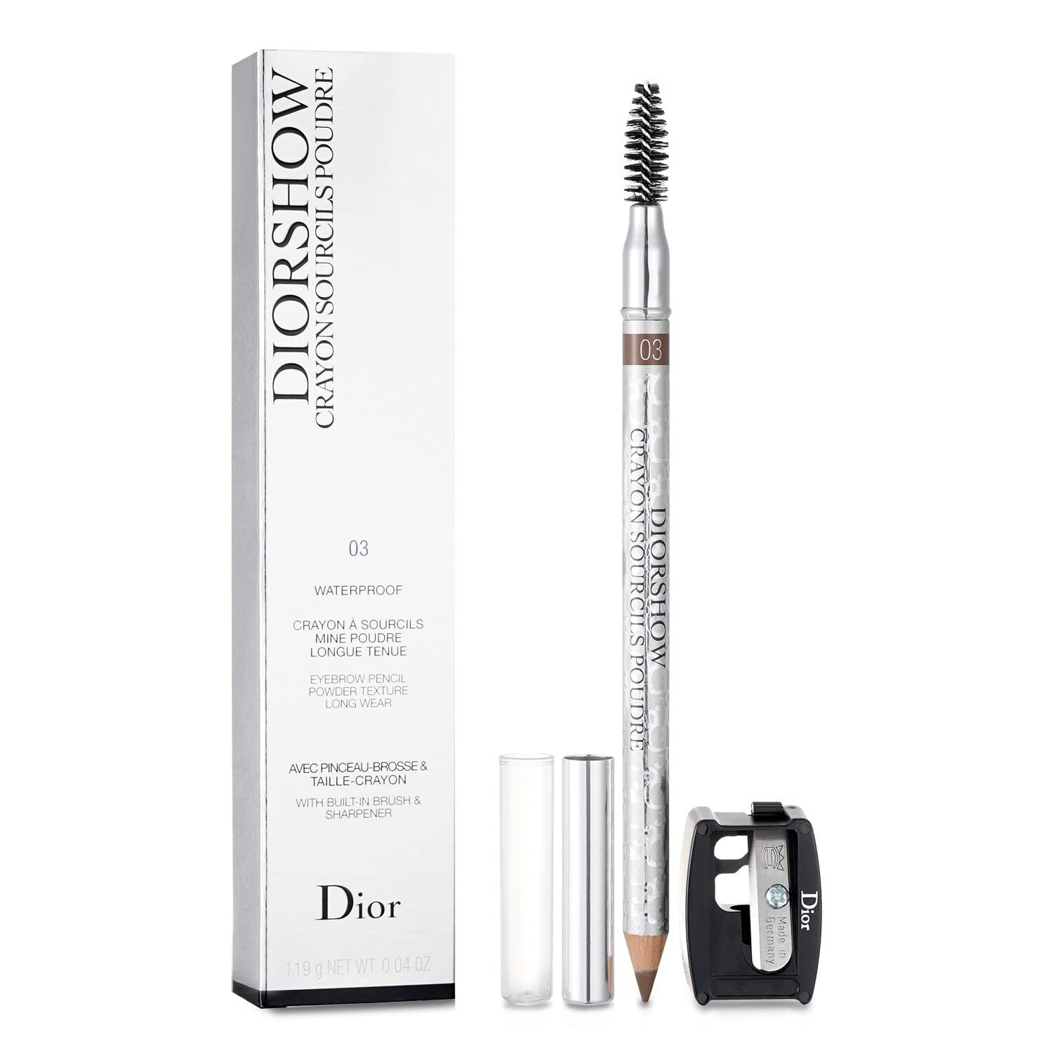 Foto 3 pulgar | Lápiz De Cejas Dior Diorshow Kabuki Brow Styler #03 Brown - Venta Internacional.