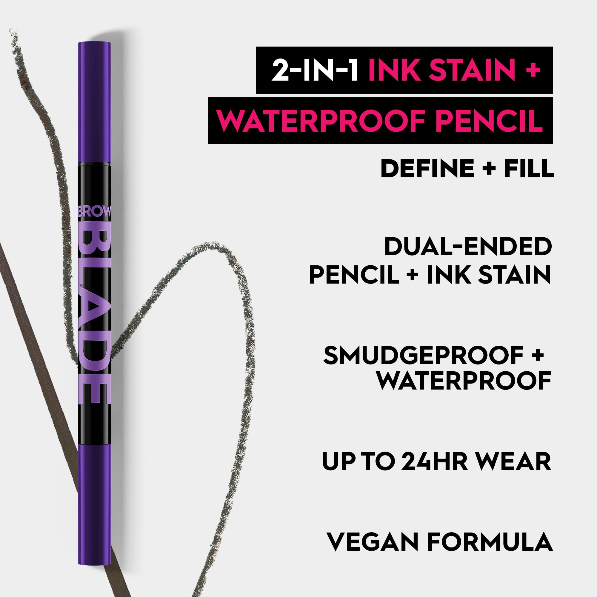 Foto 3 | Lápiz De Cejas Urban Decay Brow Blade Waterproof Blackout - Venta Internacional.