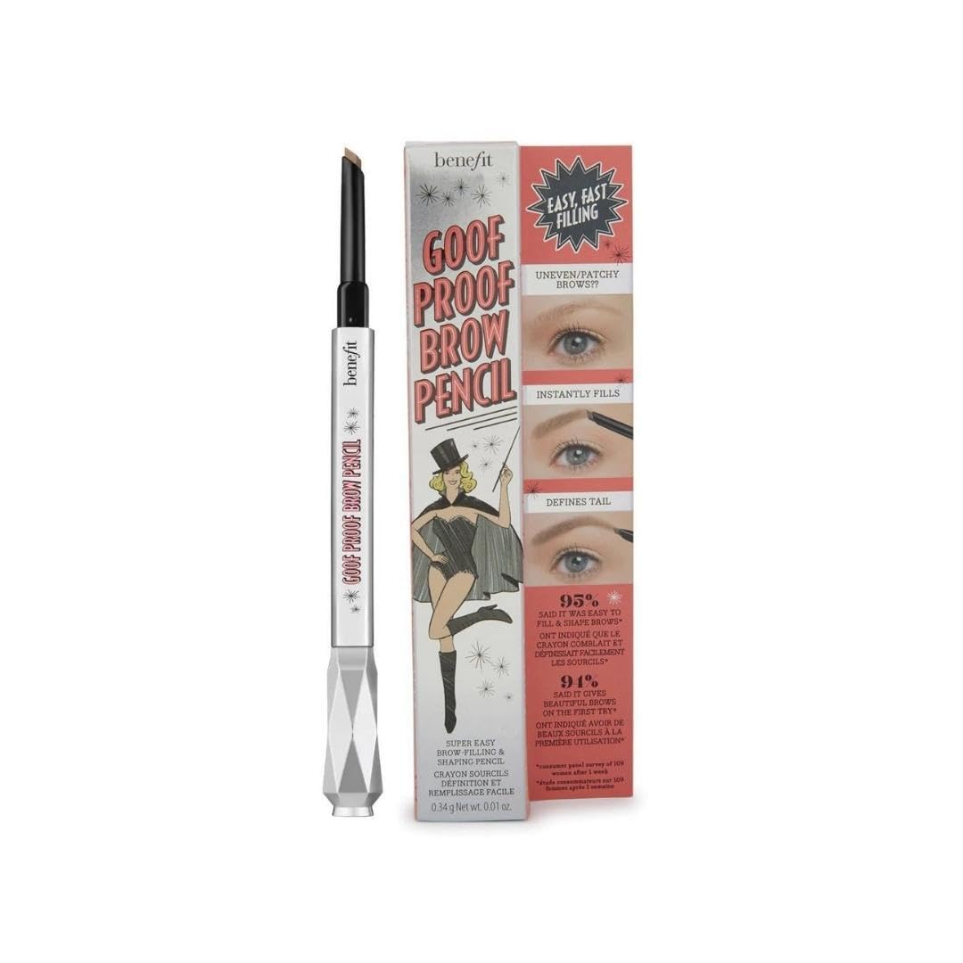 Lápiz Para Cejas Benefit Goof Proof Easy Shape Fill 2.5, Rubio Neutro - Venta Internacional.