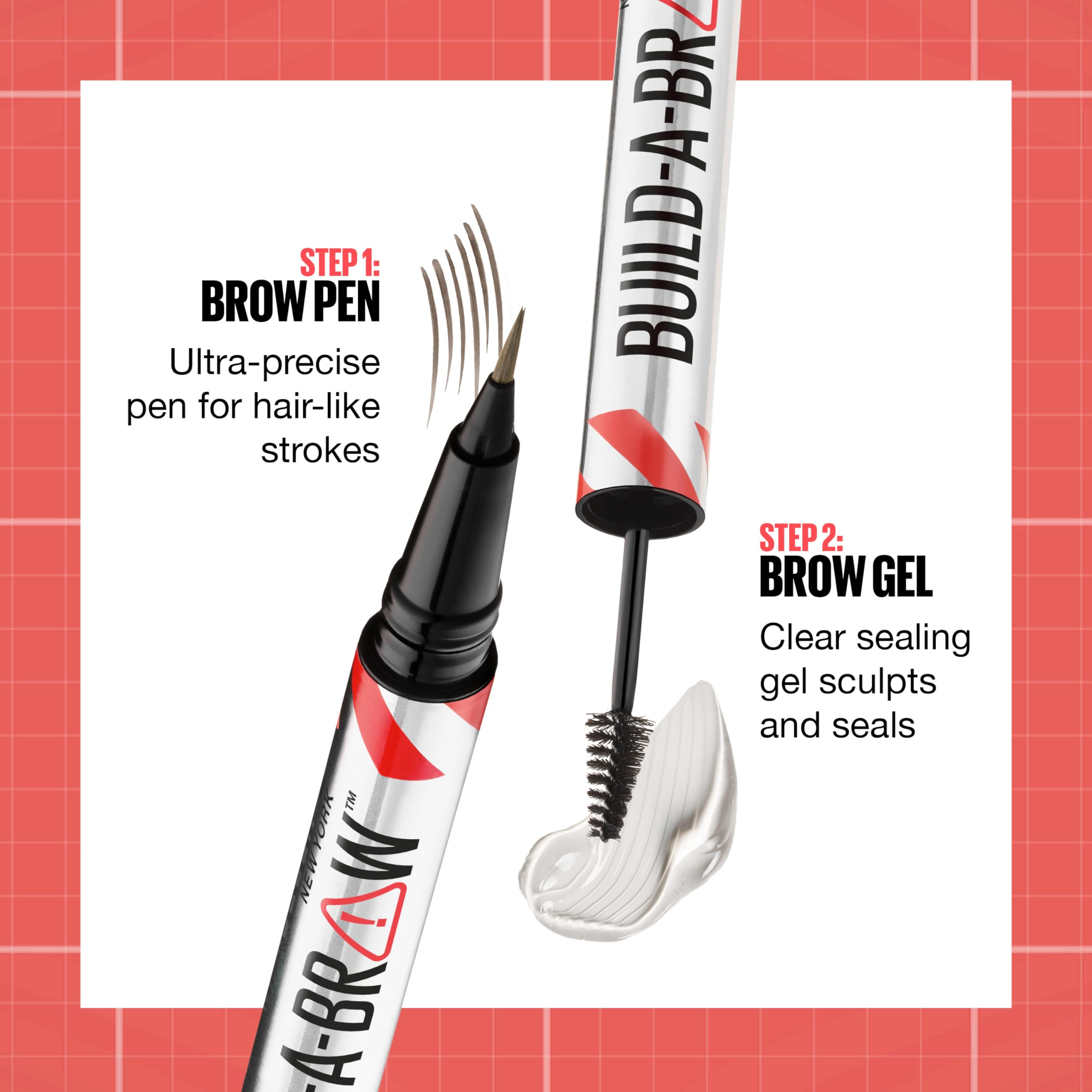 Foto 3 | Maquillaje De Cejas Maybelline Build-a-brow 2 En 1 Marrón Medio - Venta Internacional.