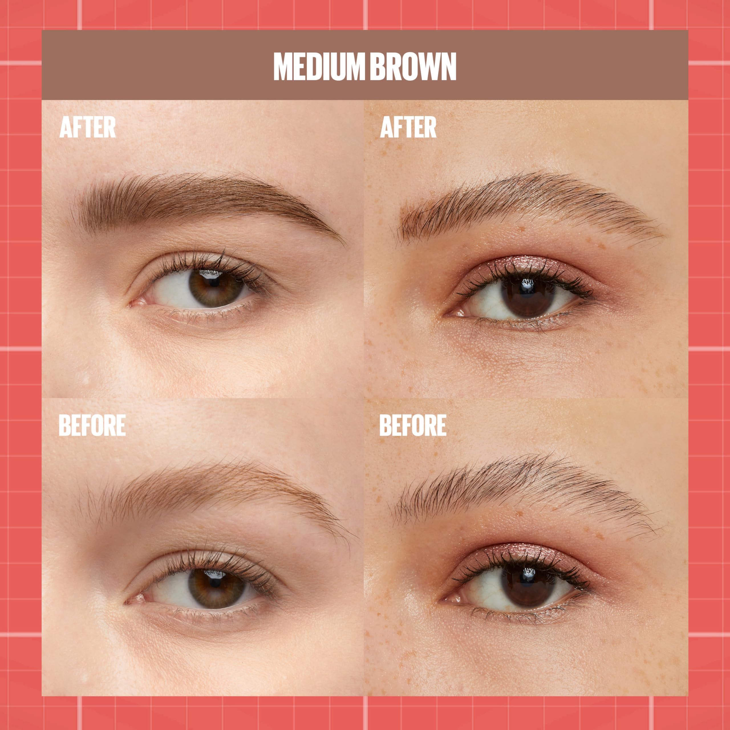 Foto 5 | Maquillaje De Cejas Maybelline Build-a-brow 2 En 1 Marrón Medio - Venta Internacional.