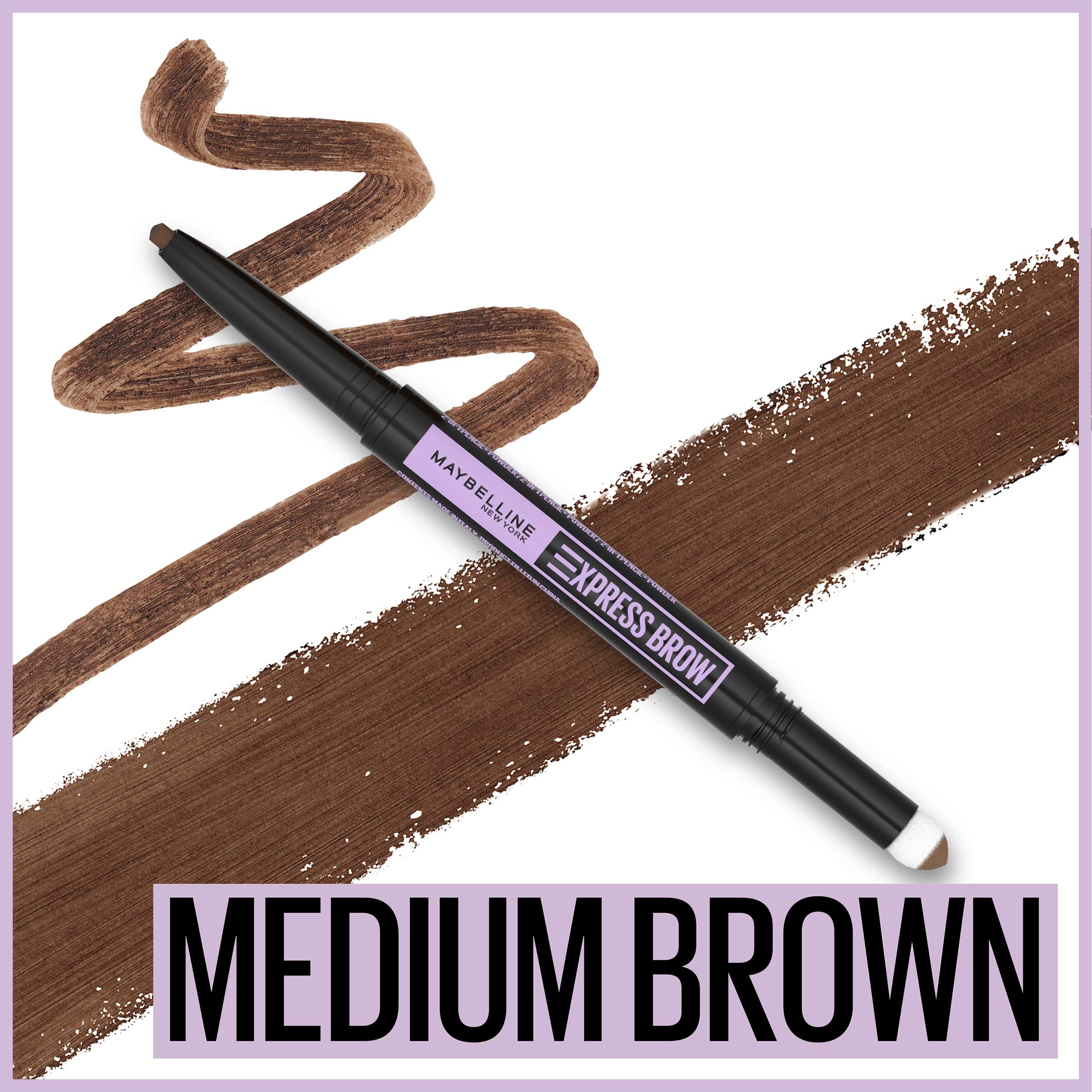 Foto 3 pulgar | Lápiz Y Polvo Para Cejas Maybelline Express Brow Medium Brown - Venta Internacional.