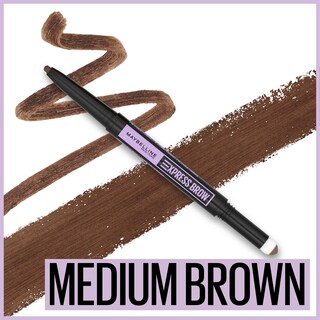 Foto 2 | Lápiz Y Polvo Para Cejas Maybelline Express Brow Medium Brown - Venta Internacional.