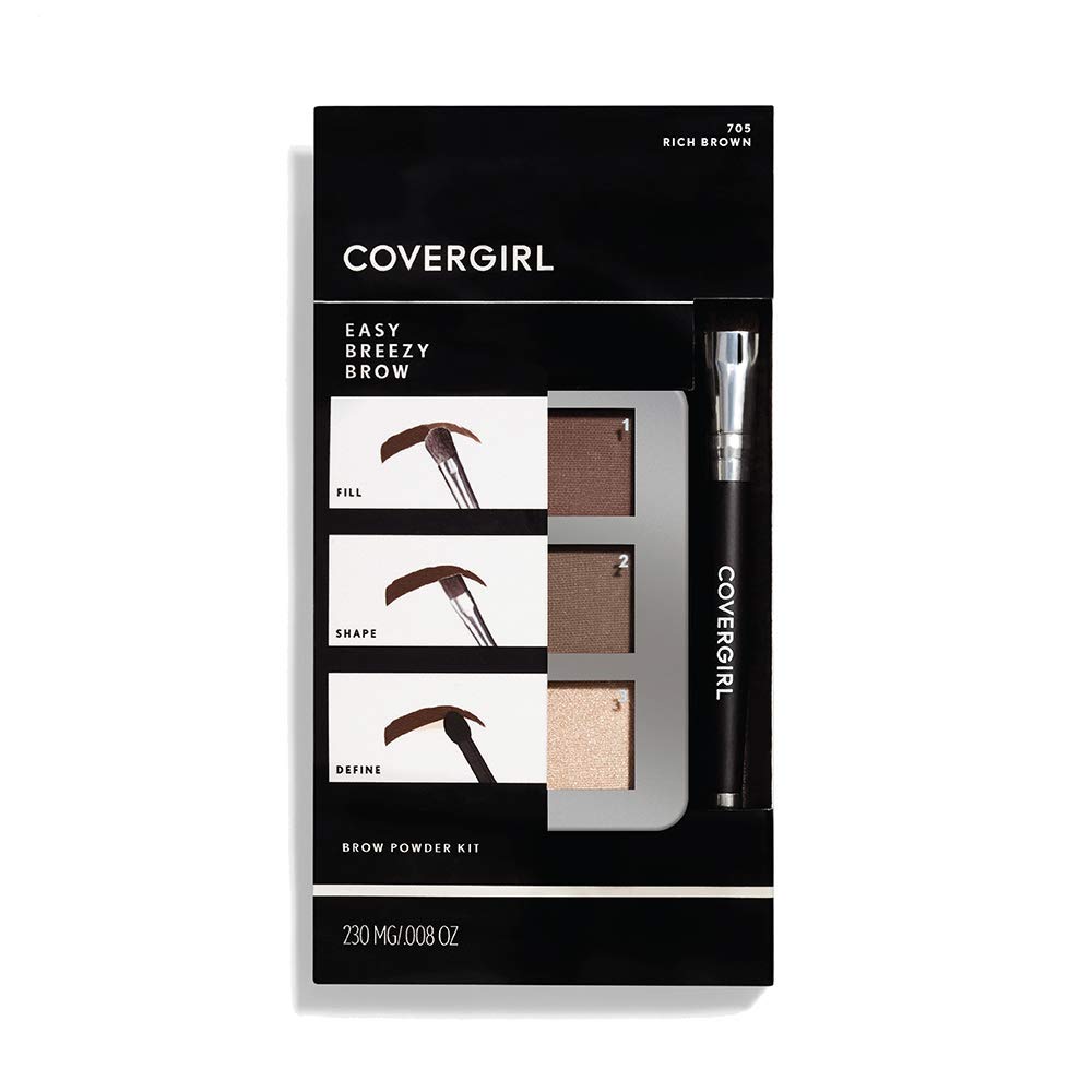 Foto 2 pulgar | Kit De Polvos Para Cejas Covergirl Easy Breezy Con Brocha Sin Crueldad - Venta Internacional.